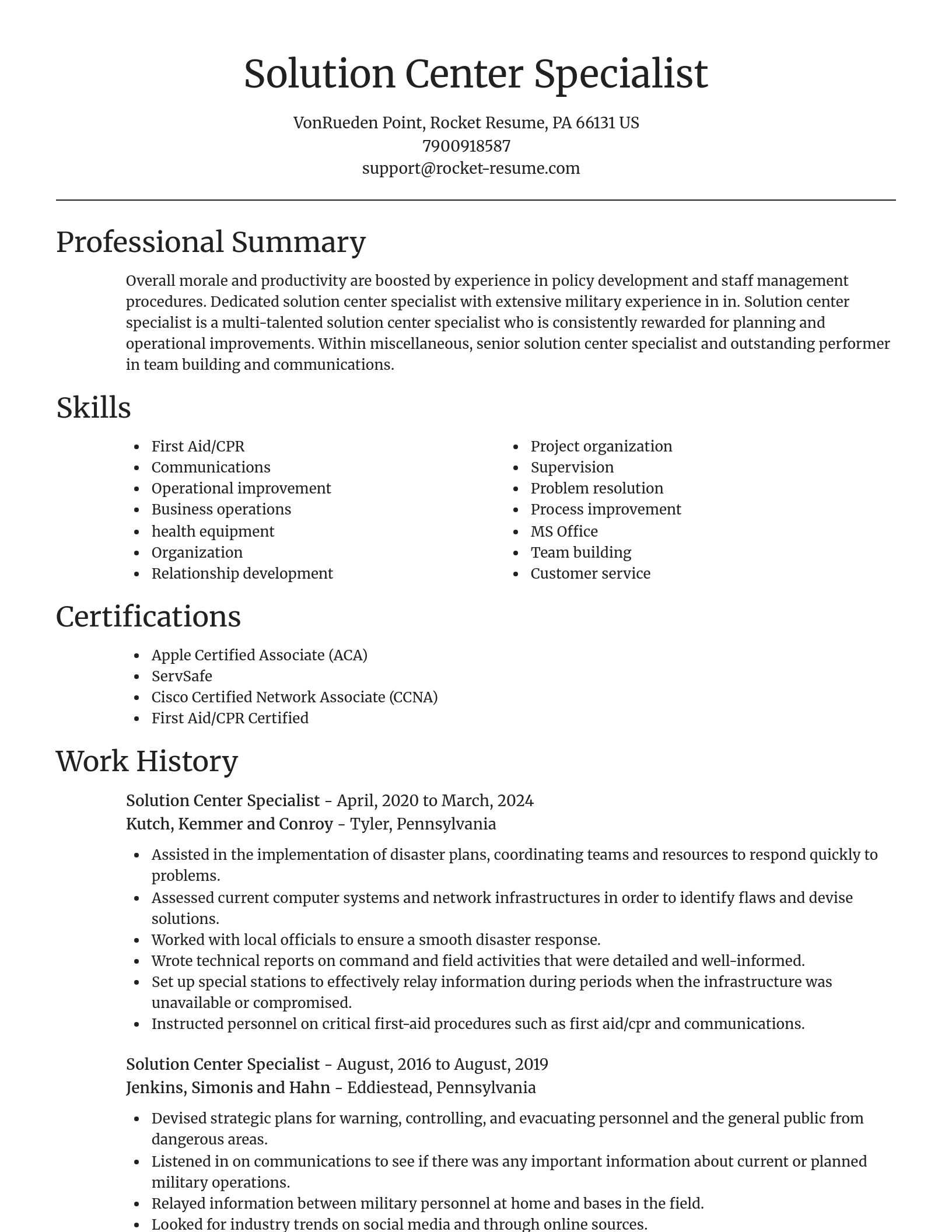 Focal Point resume template