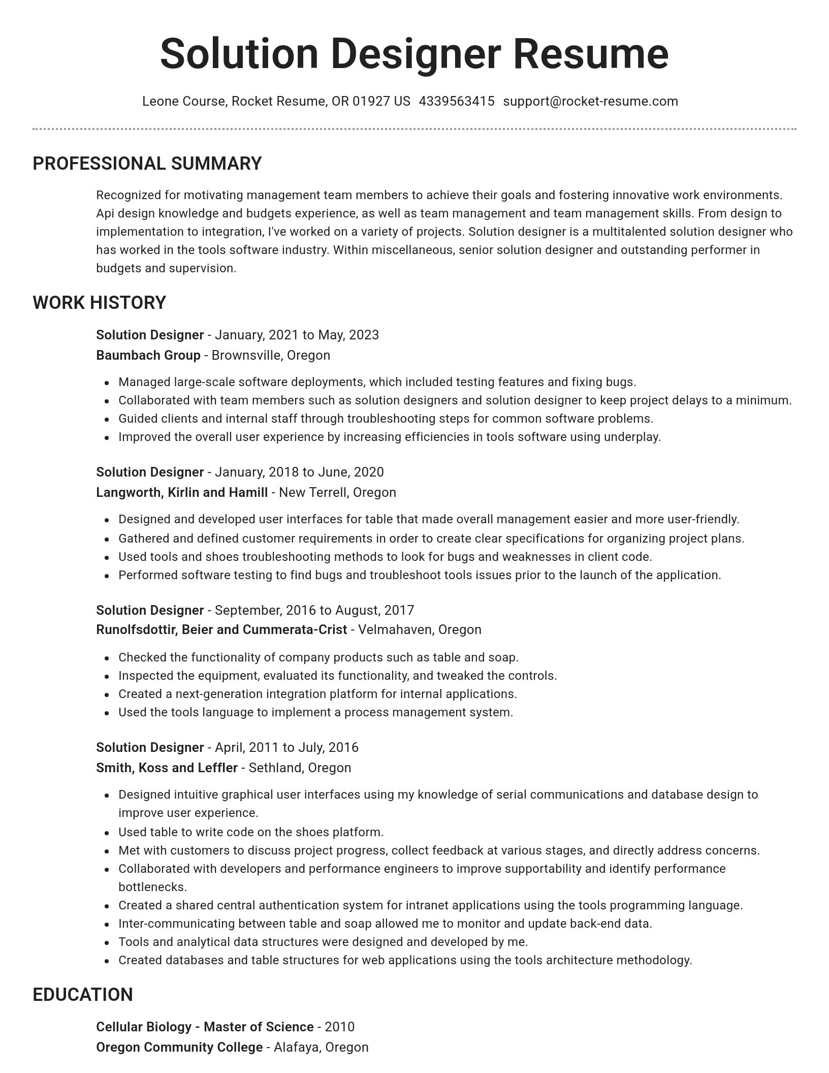 Brilliant resume template