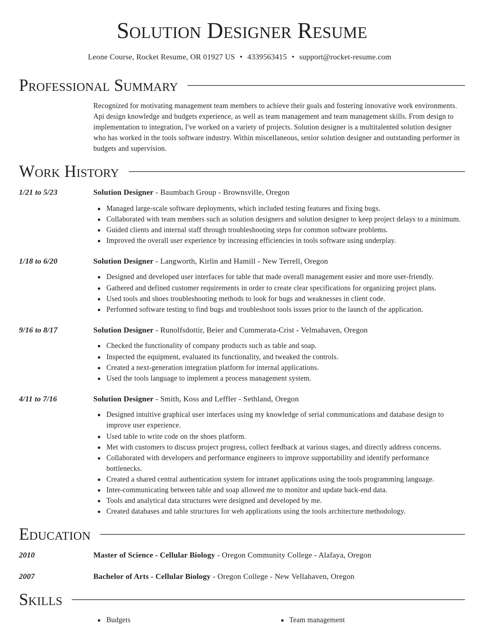 Director resume template