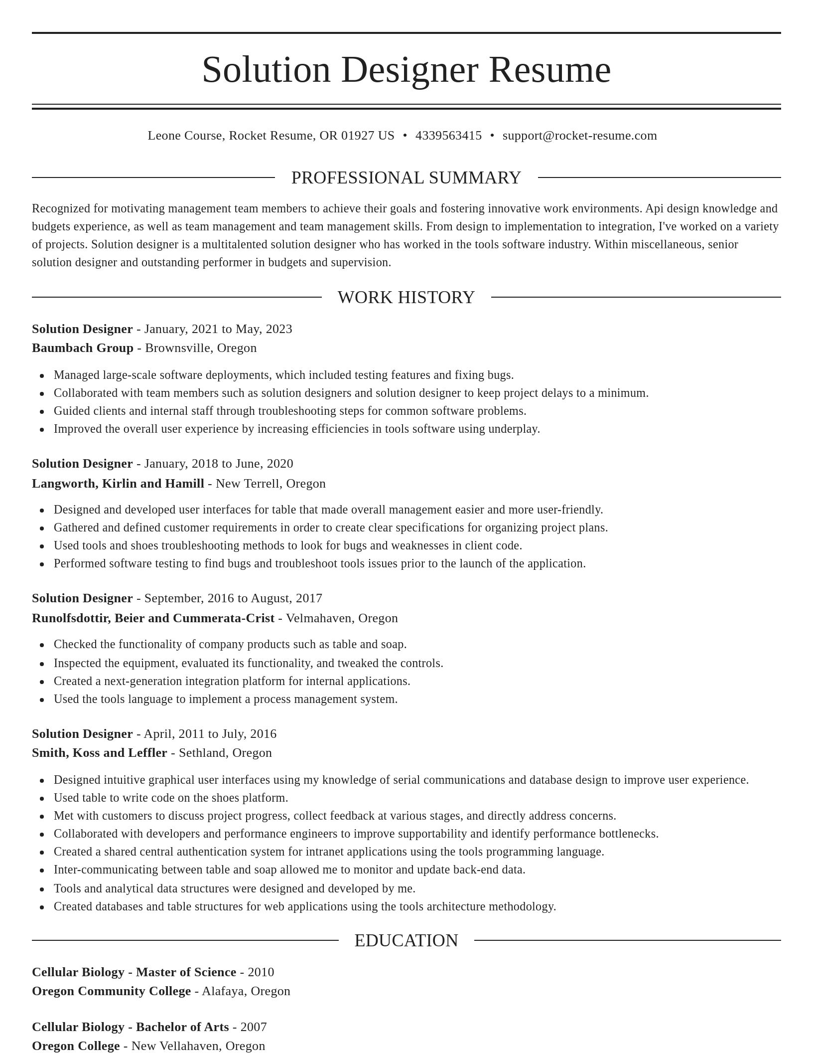Elegant resume template