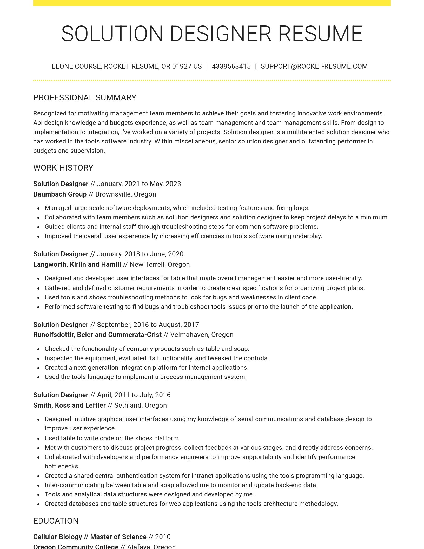 Grand resume template