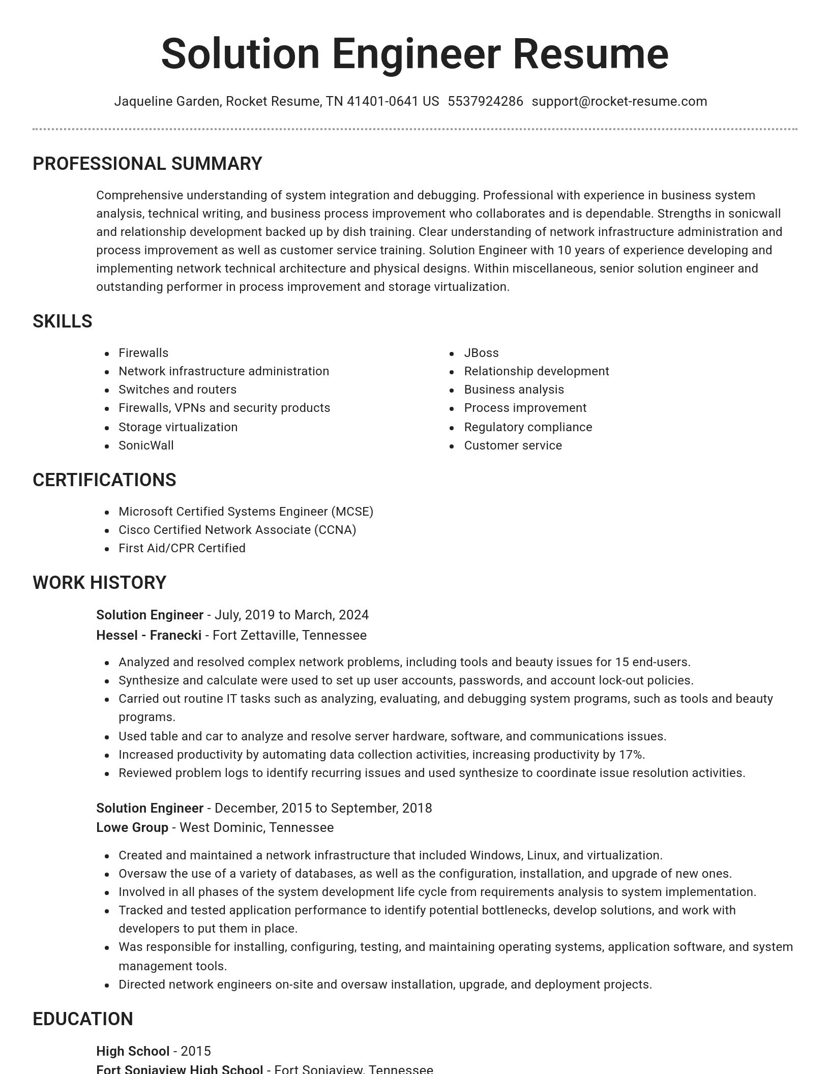 Brilliant resume template