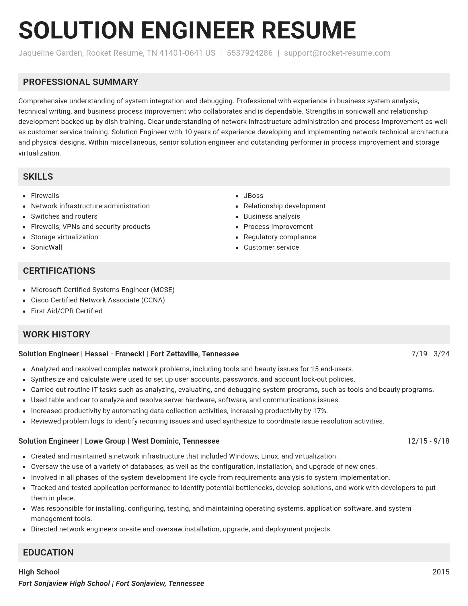 Genius resume template