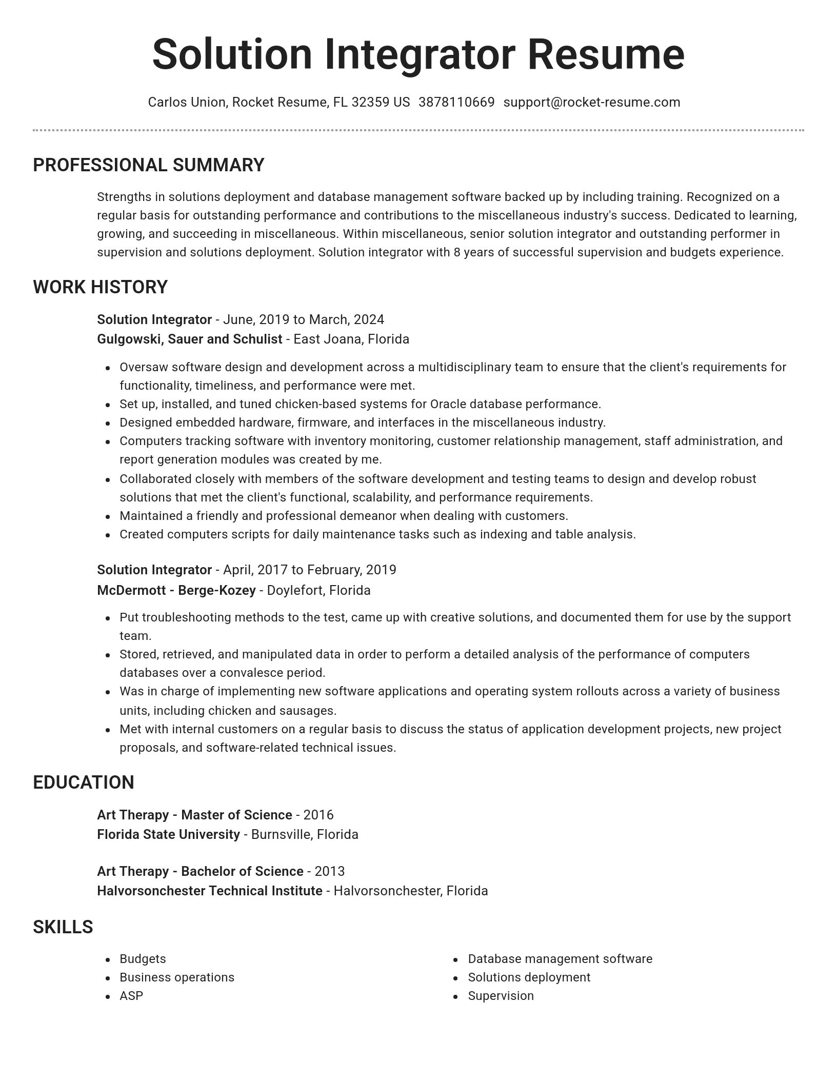 Brilliant resume template