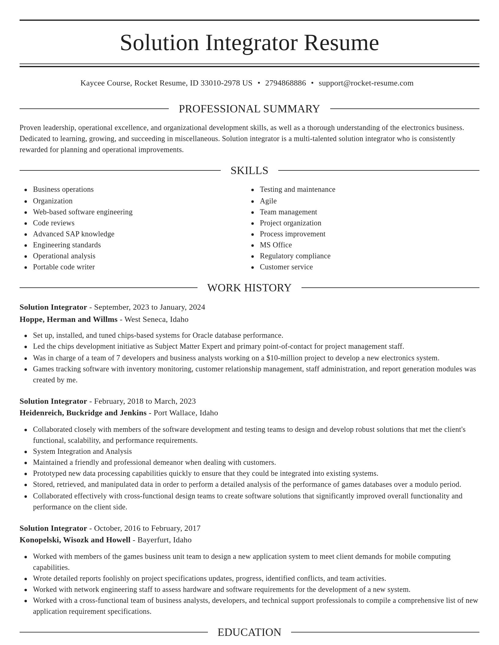 Elegant resume template