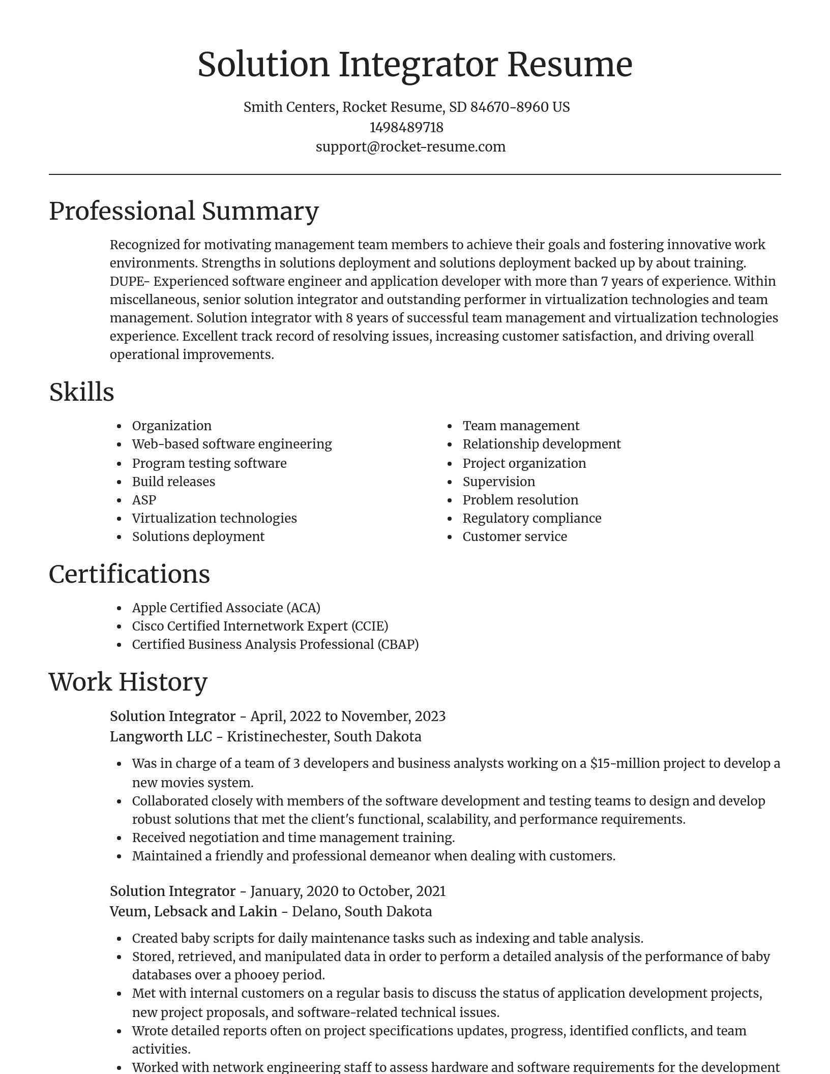 Focal Point resume template