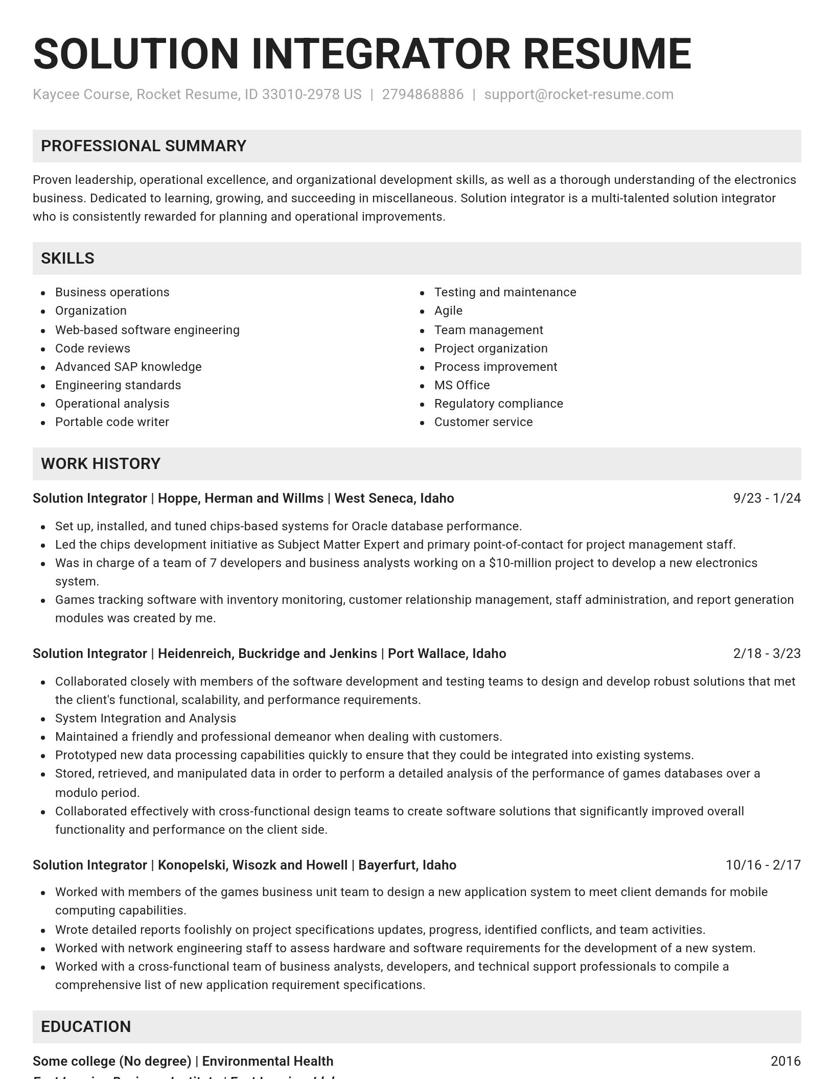 Genius resume template