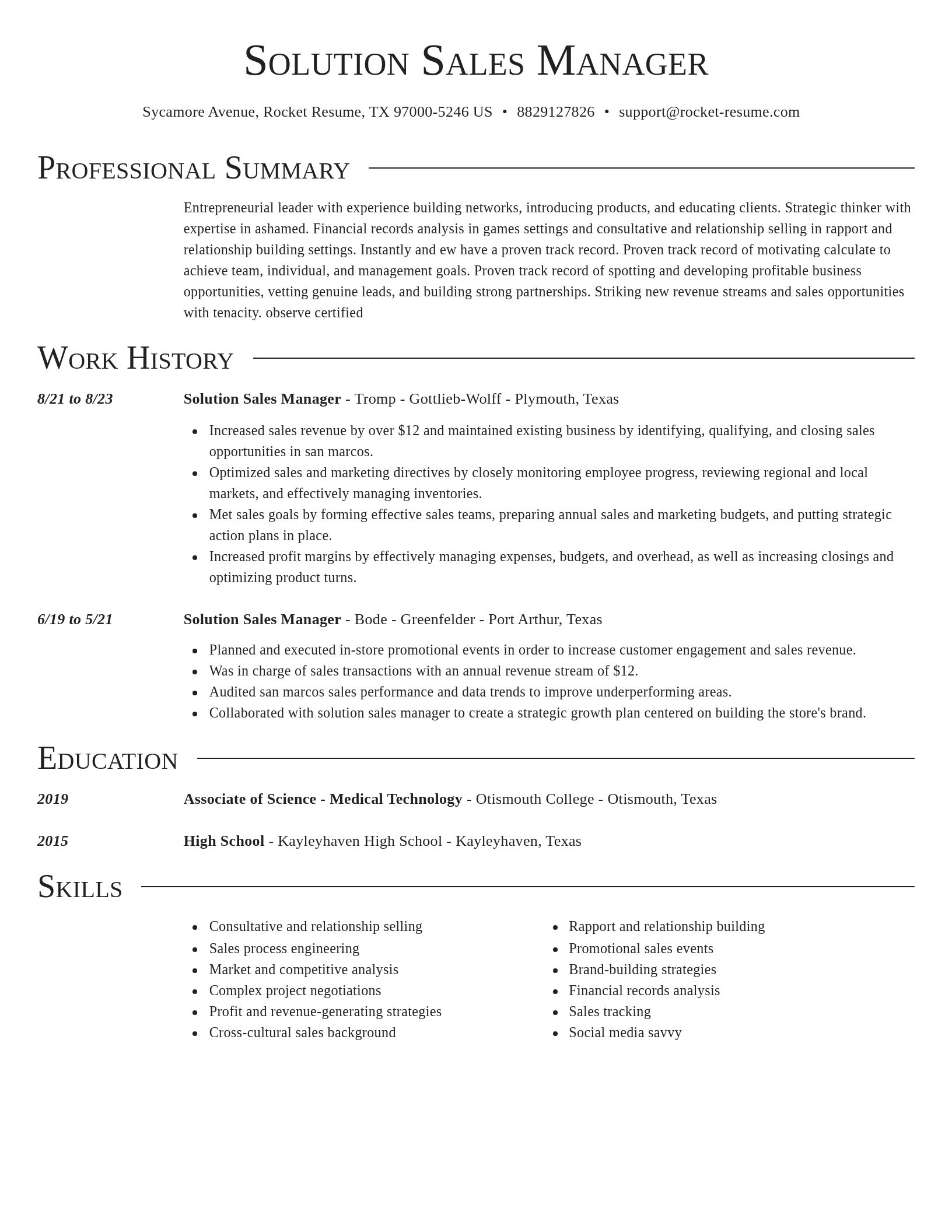 Director resume template