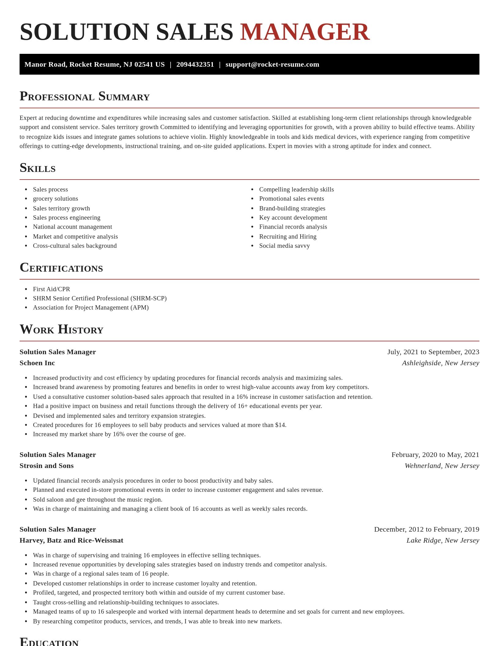 Exquisite resume template