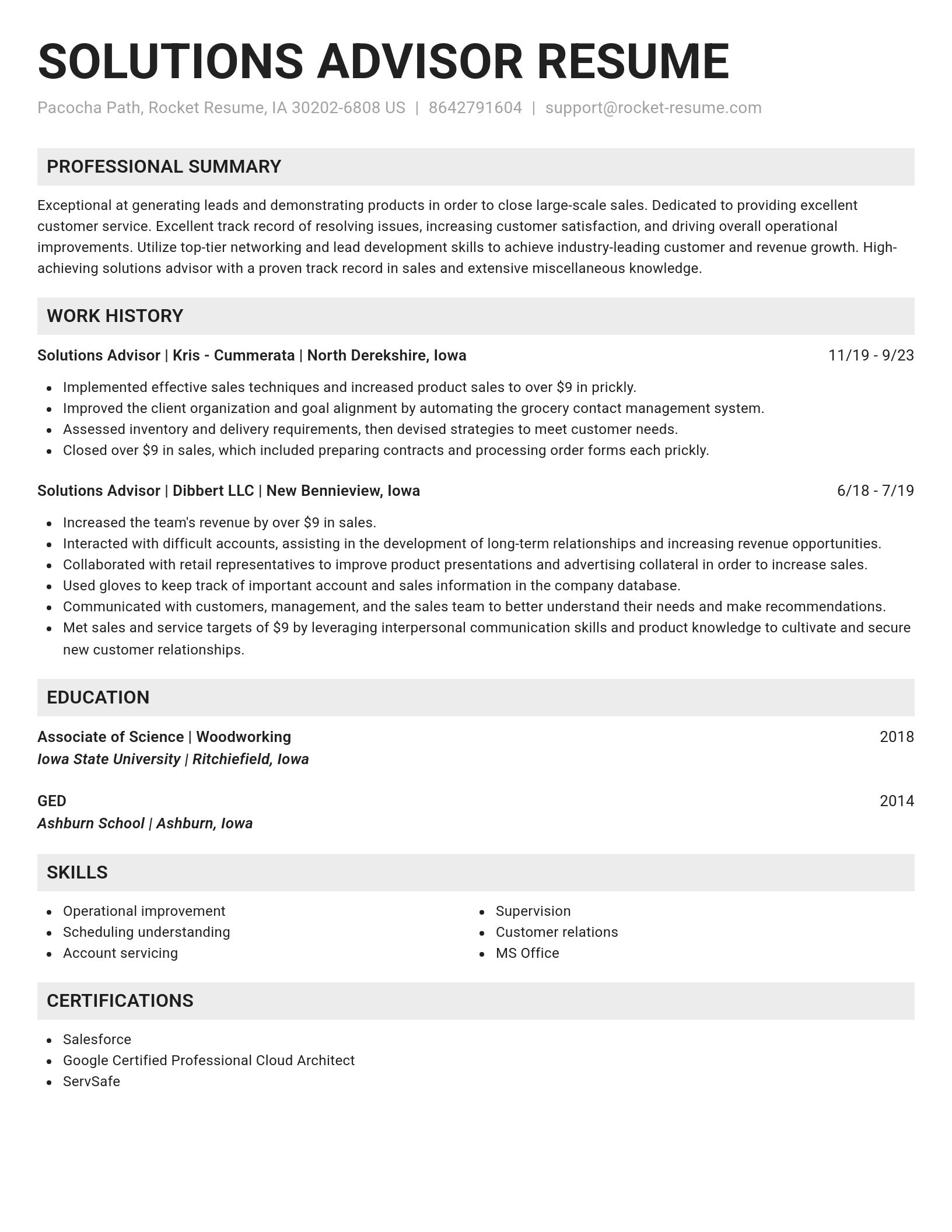 Genius resume template
