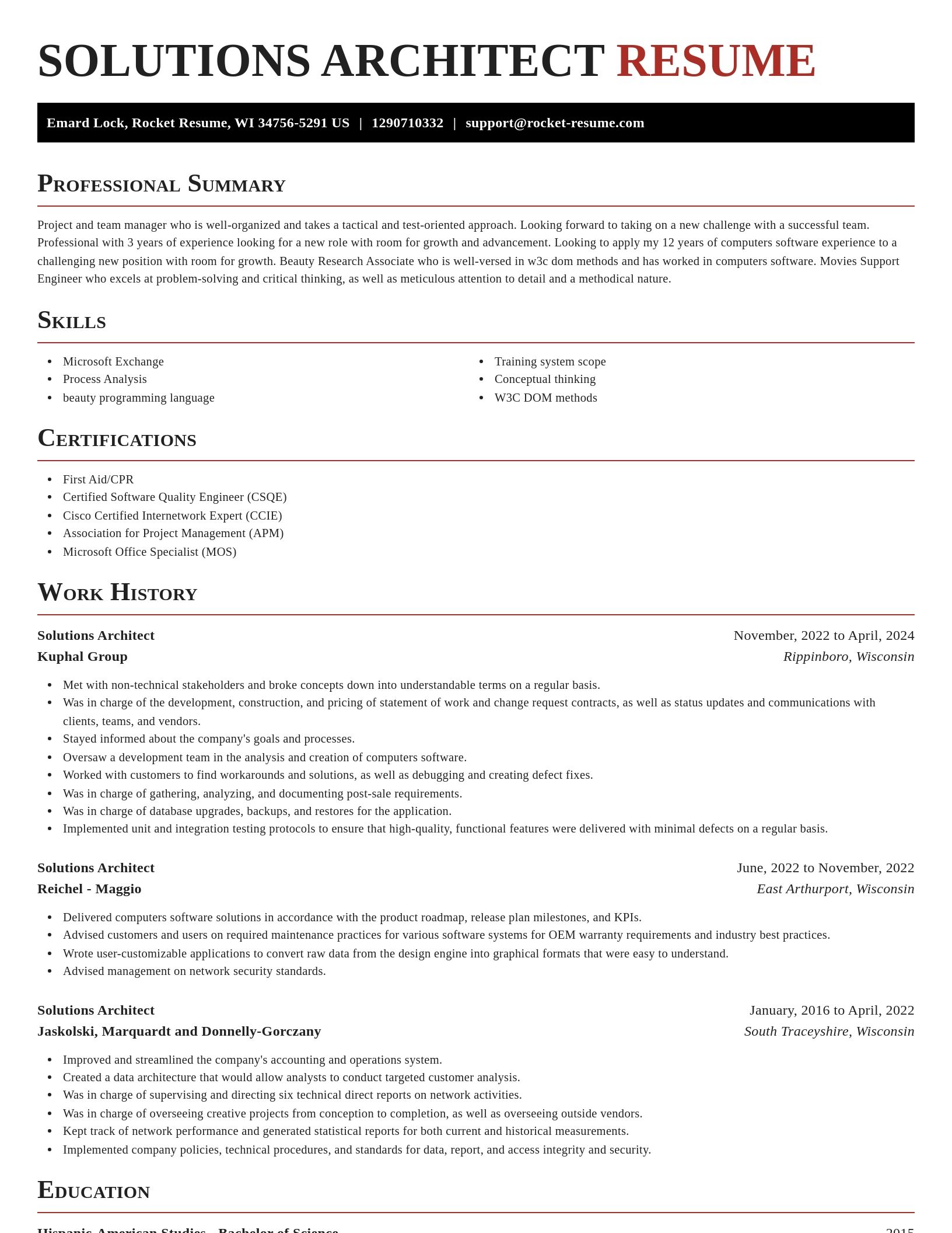 Exquisite resume template
