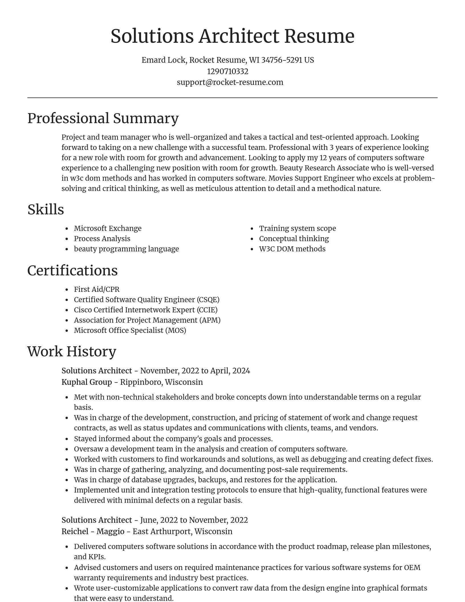Focal Point resume template