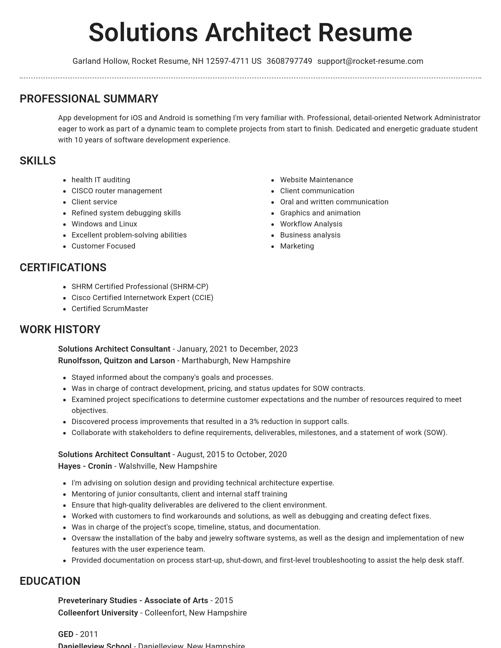 Brilliant resume template