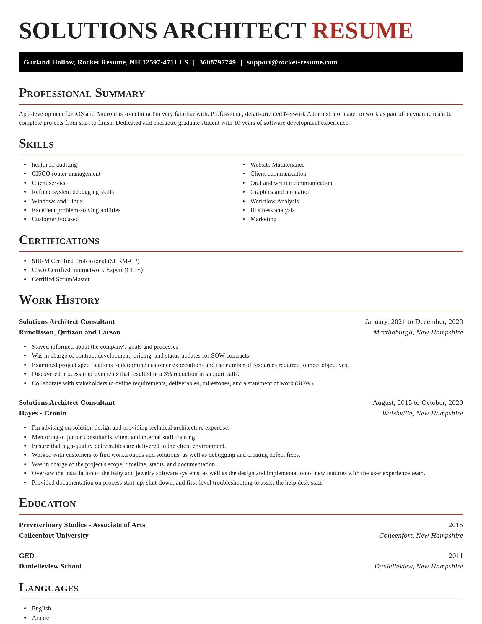 Exquisite resume template