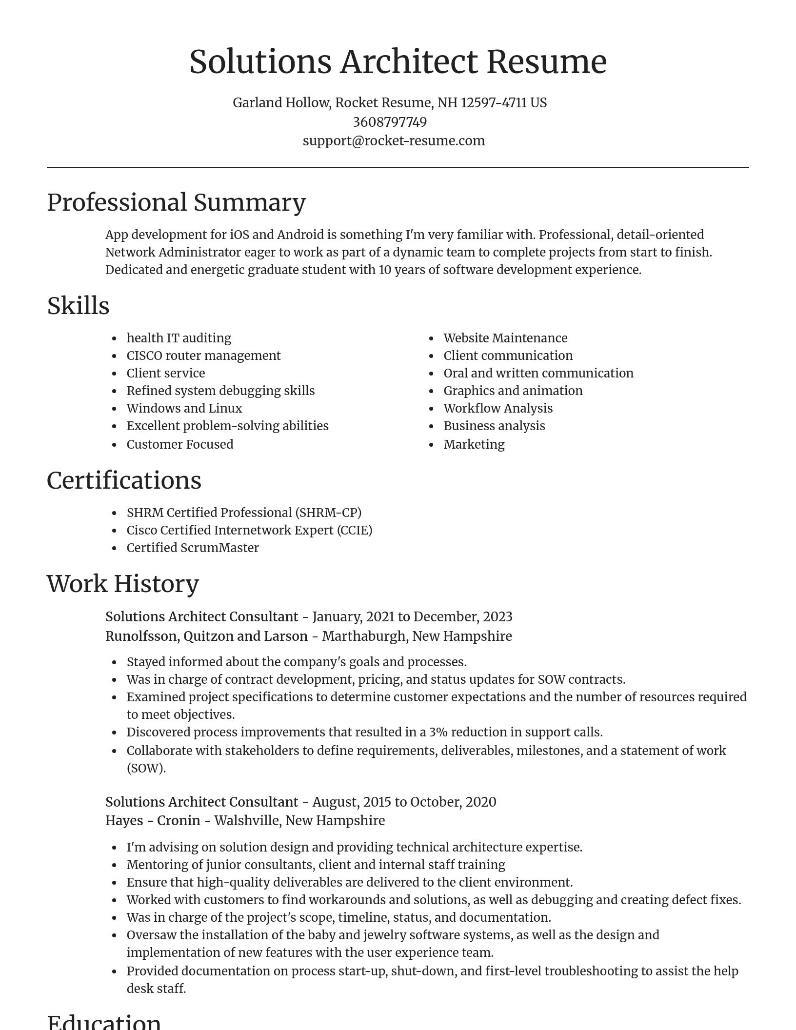Focal Point resume template