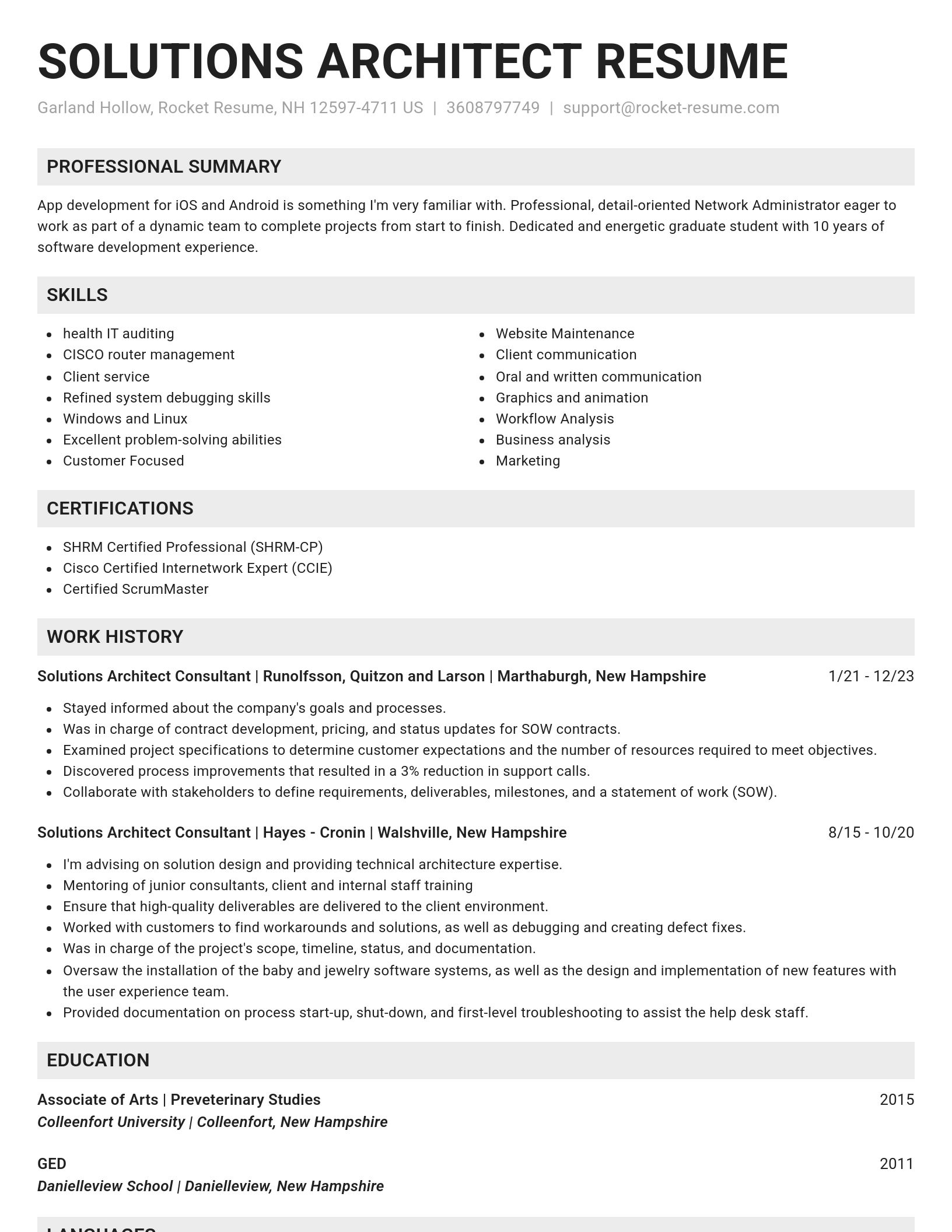 Genius resume template
