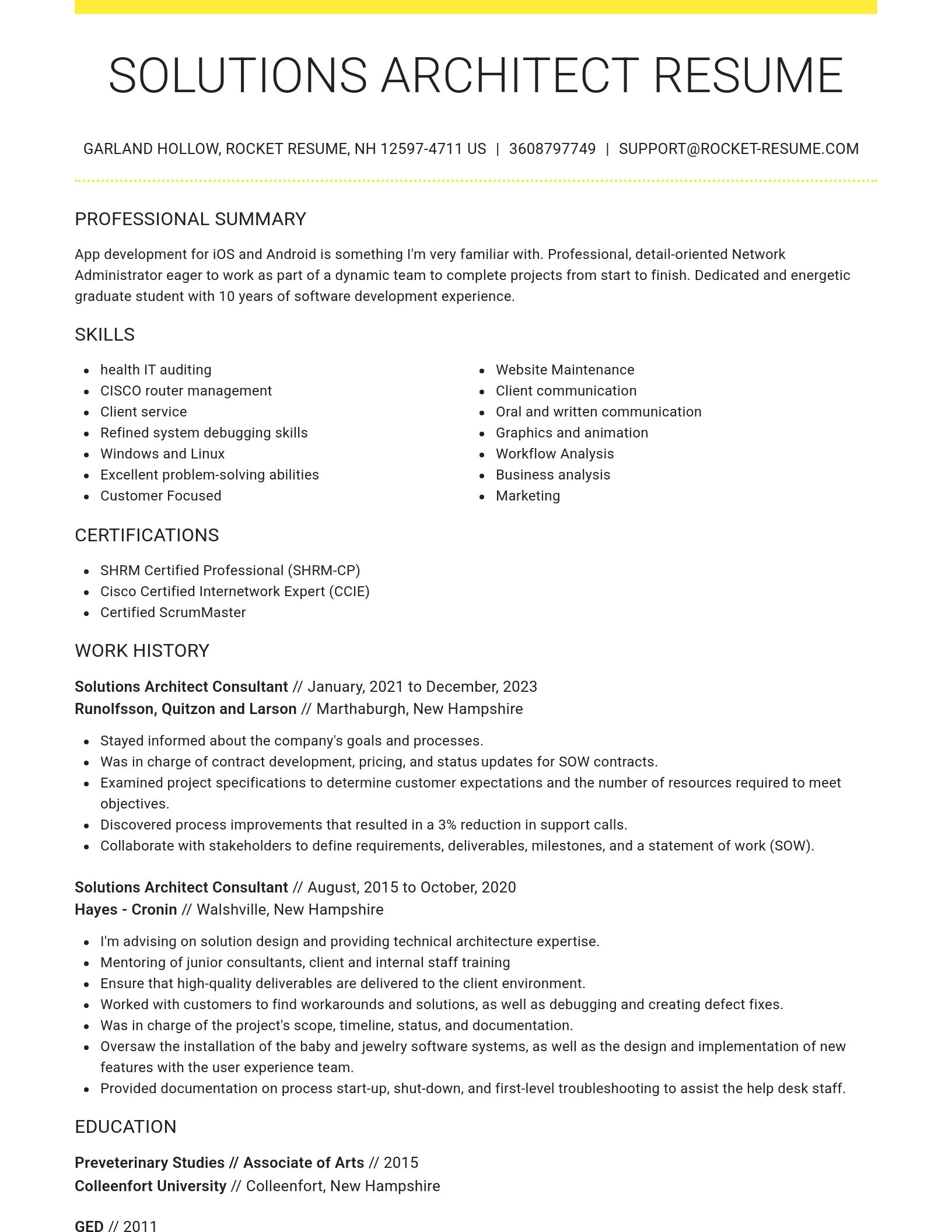 Grand resume template