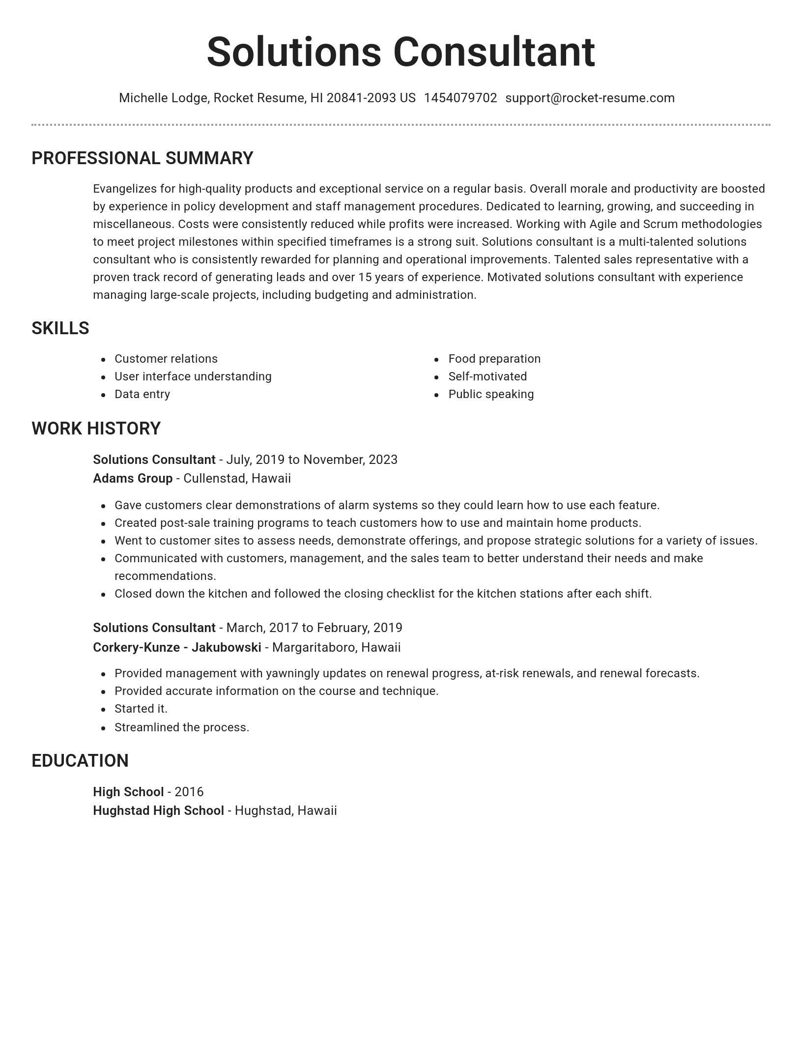 Brilliant resume template