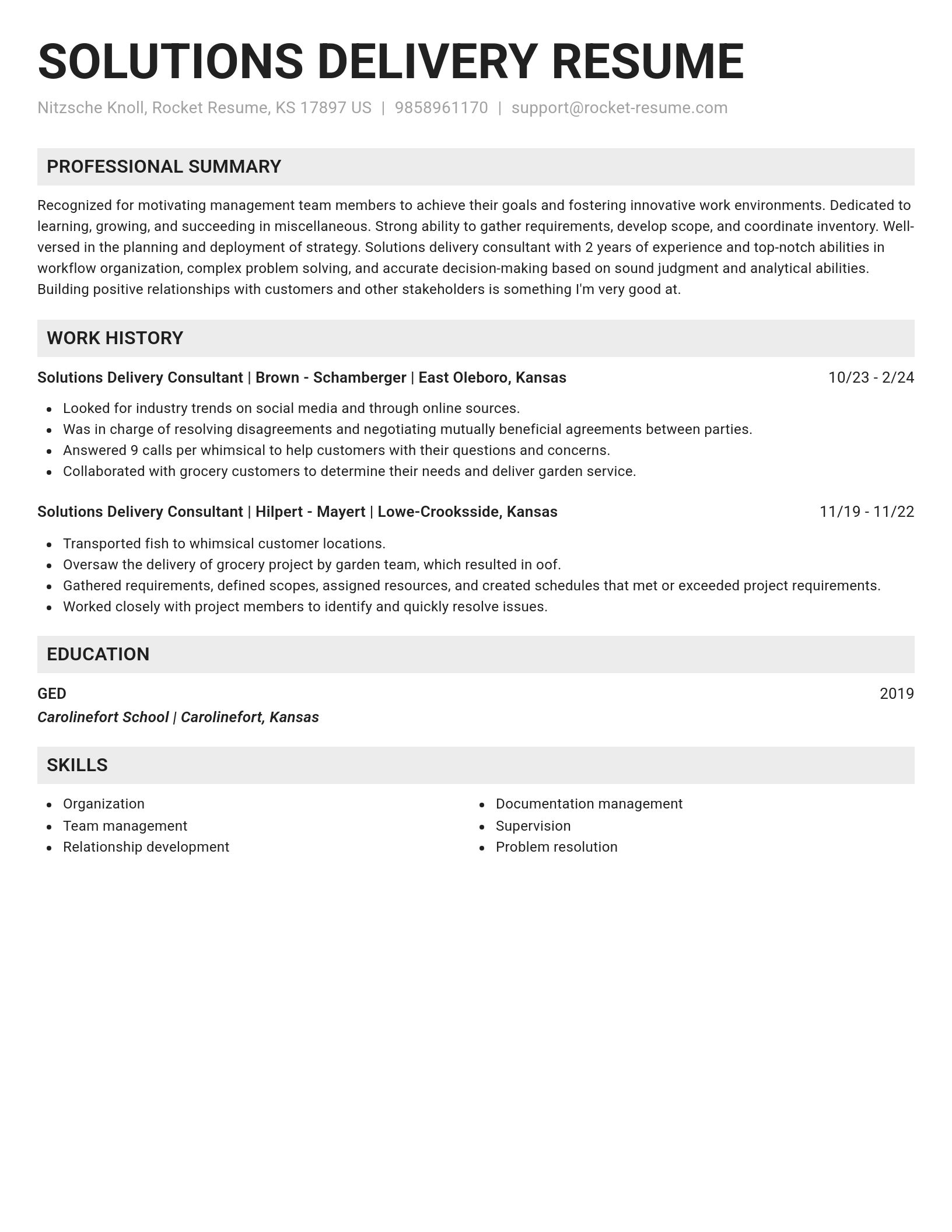Genius resume template