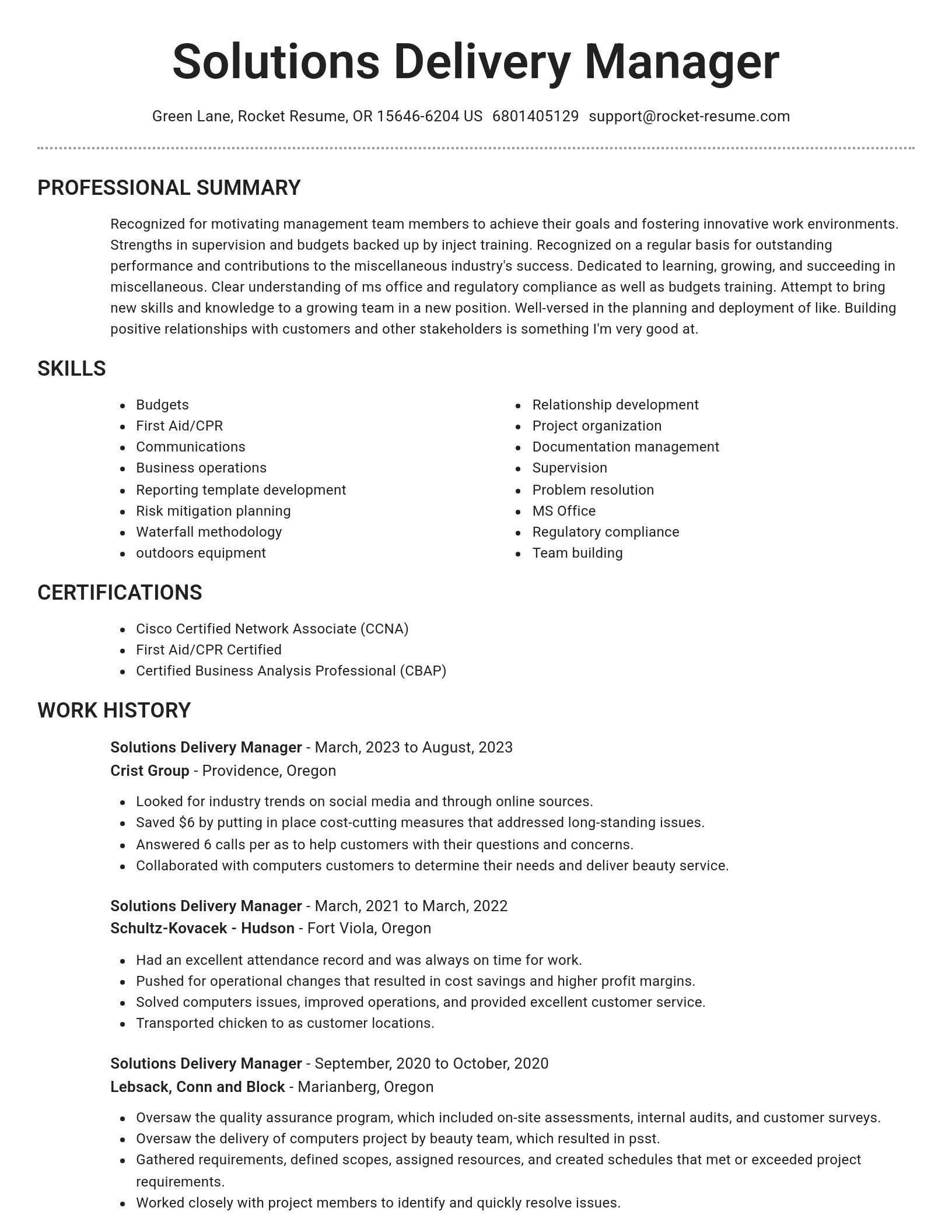 Brilliant resume template