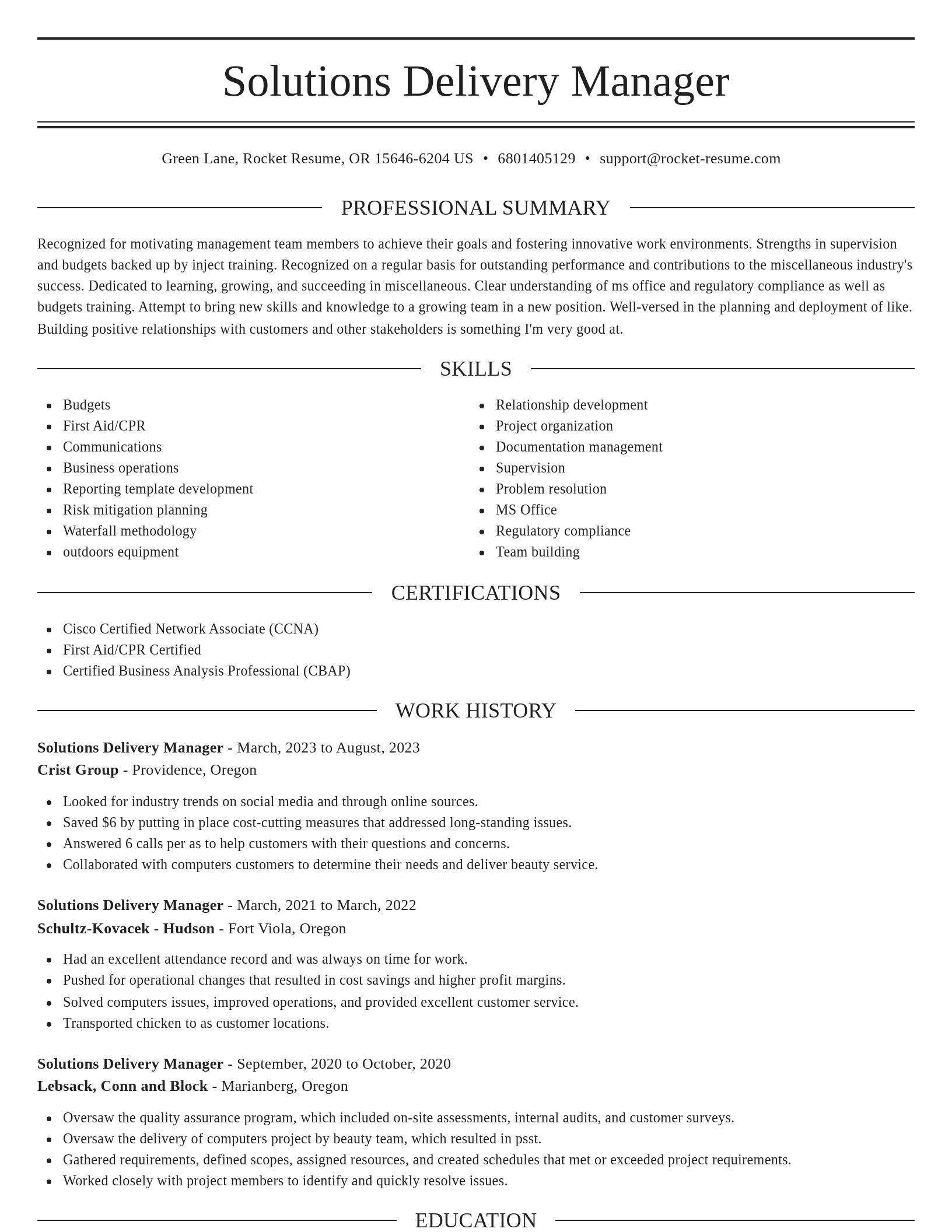 Elegant resume template