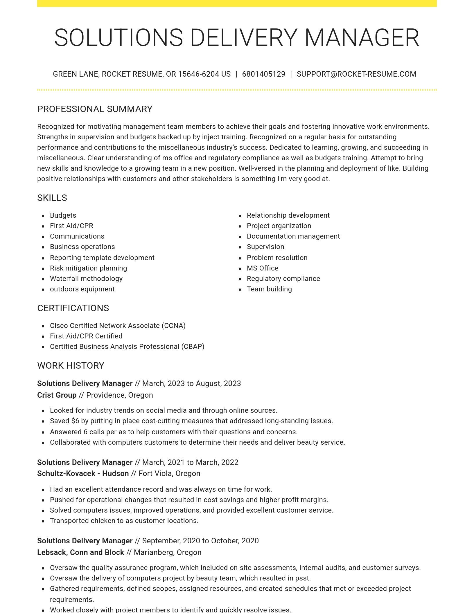 Grand resume template