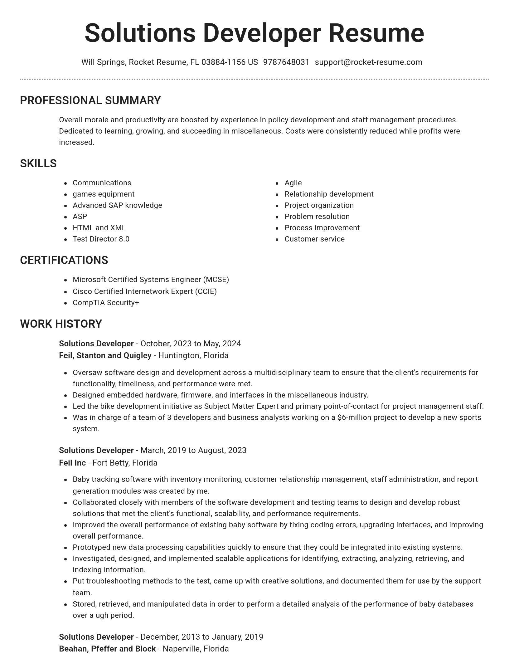 Brilliant resume template