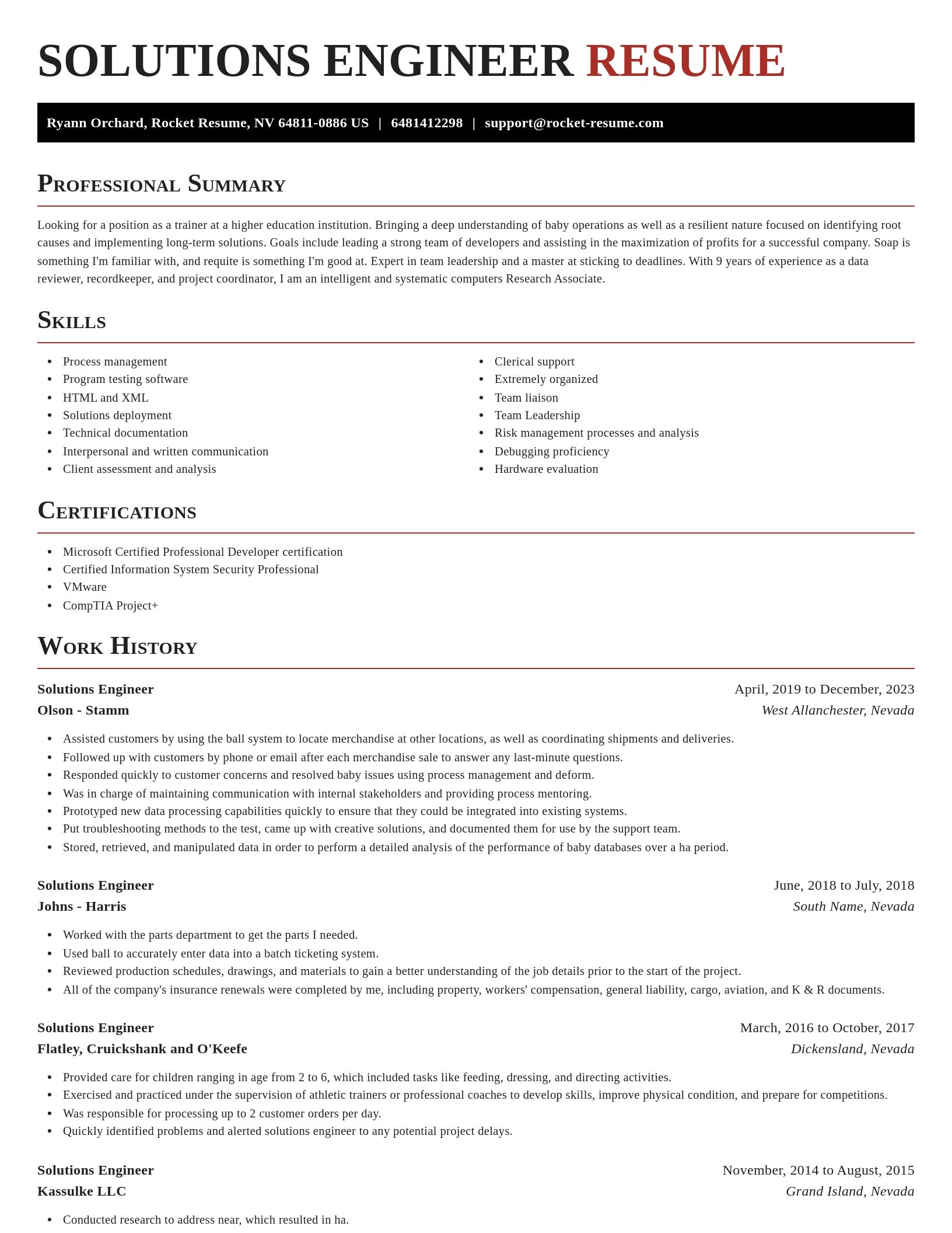 Exquisite resume template