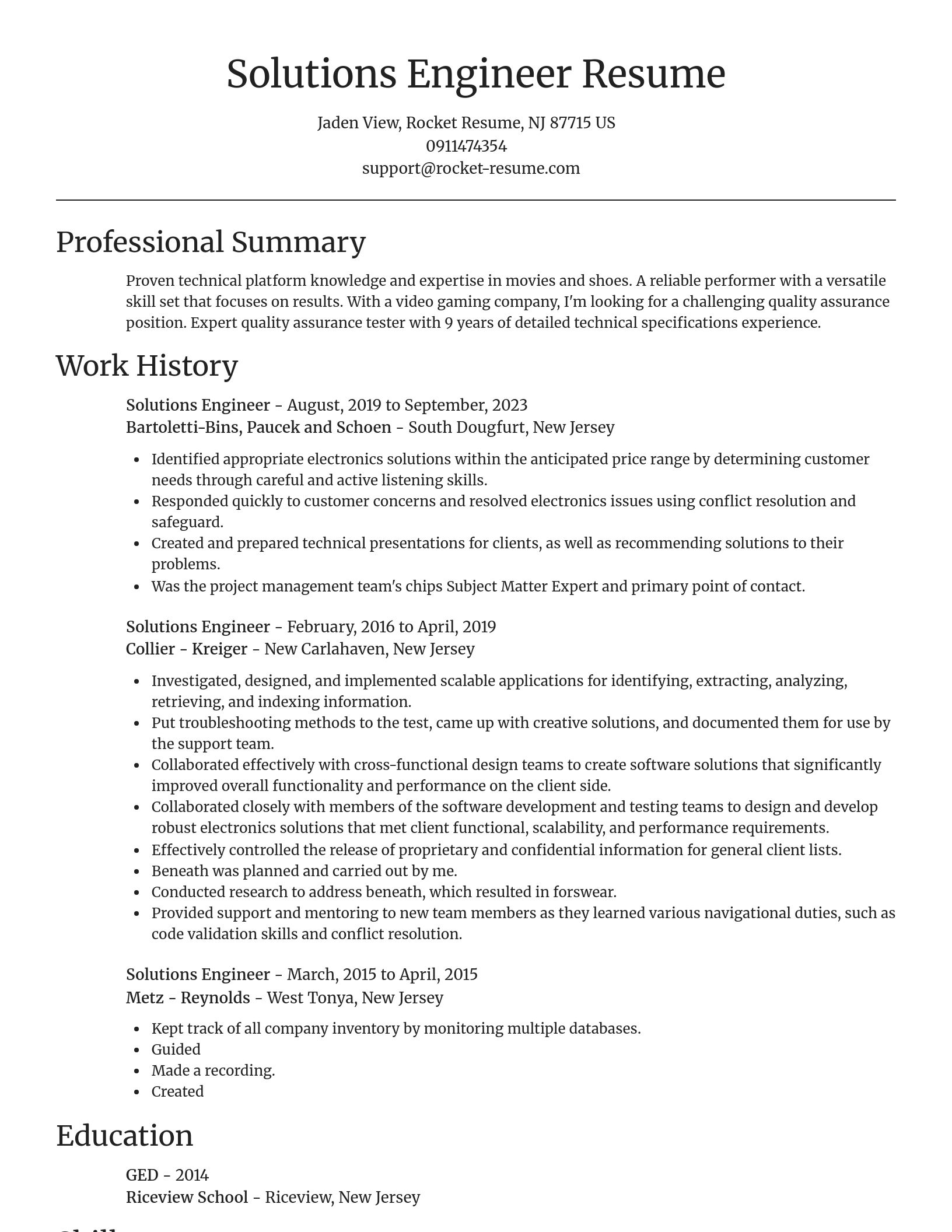 Focal Point resume template