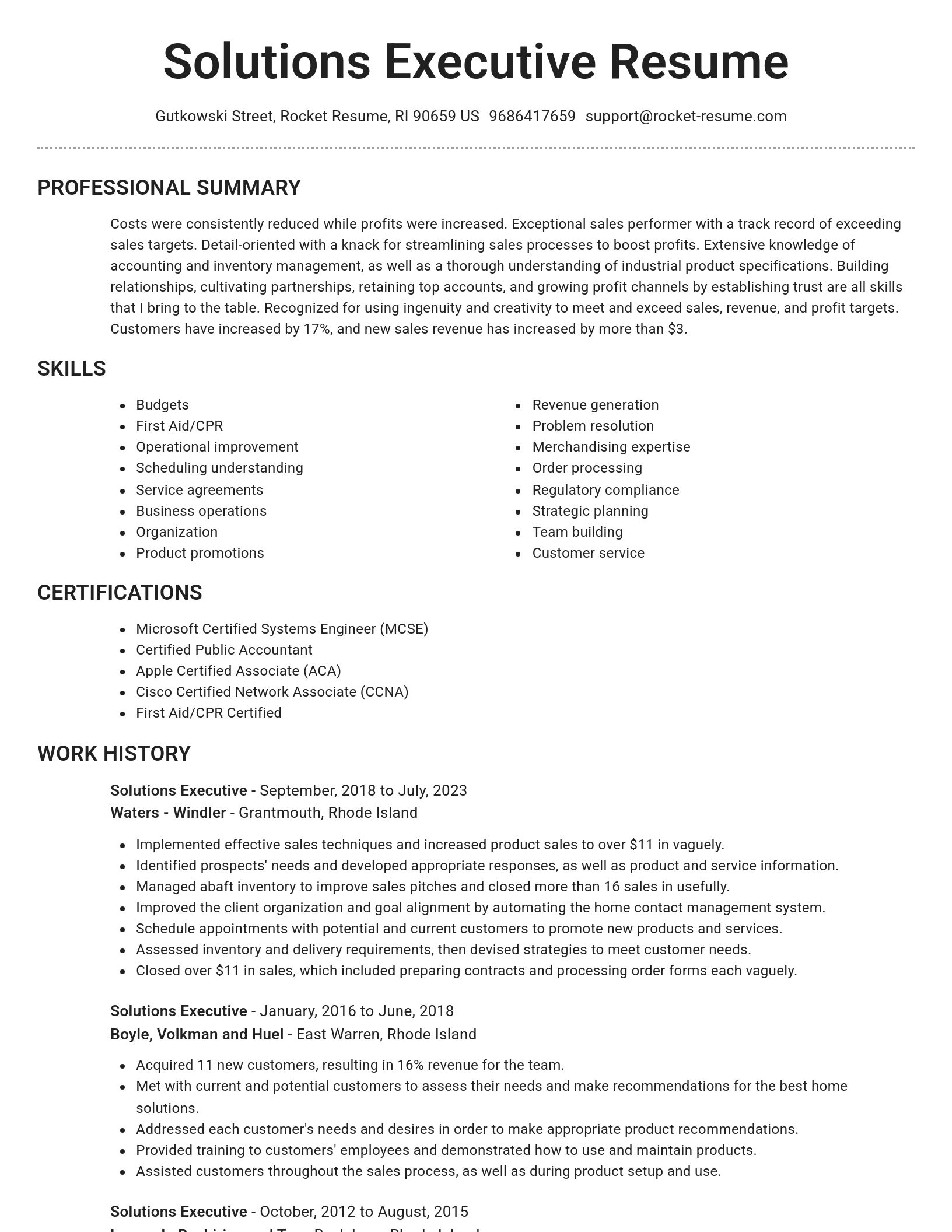 Brilliant resume template