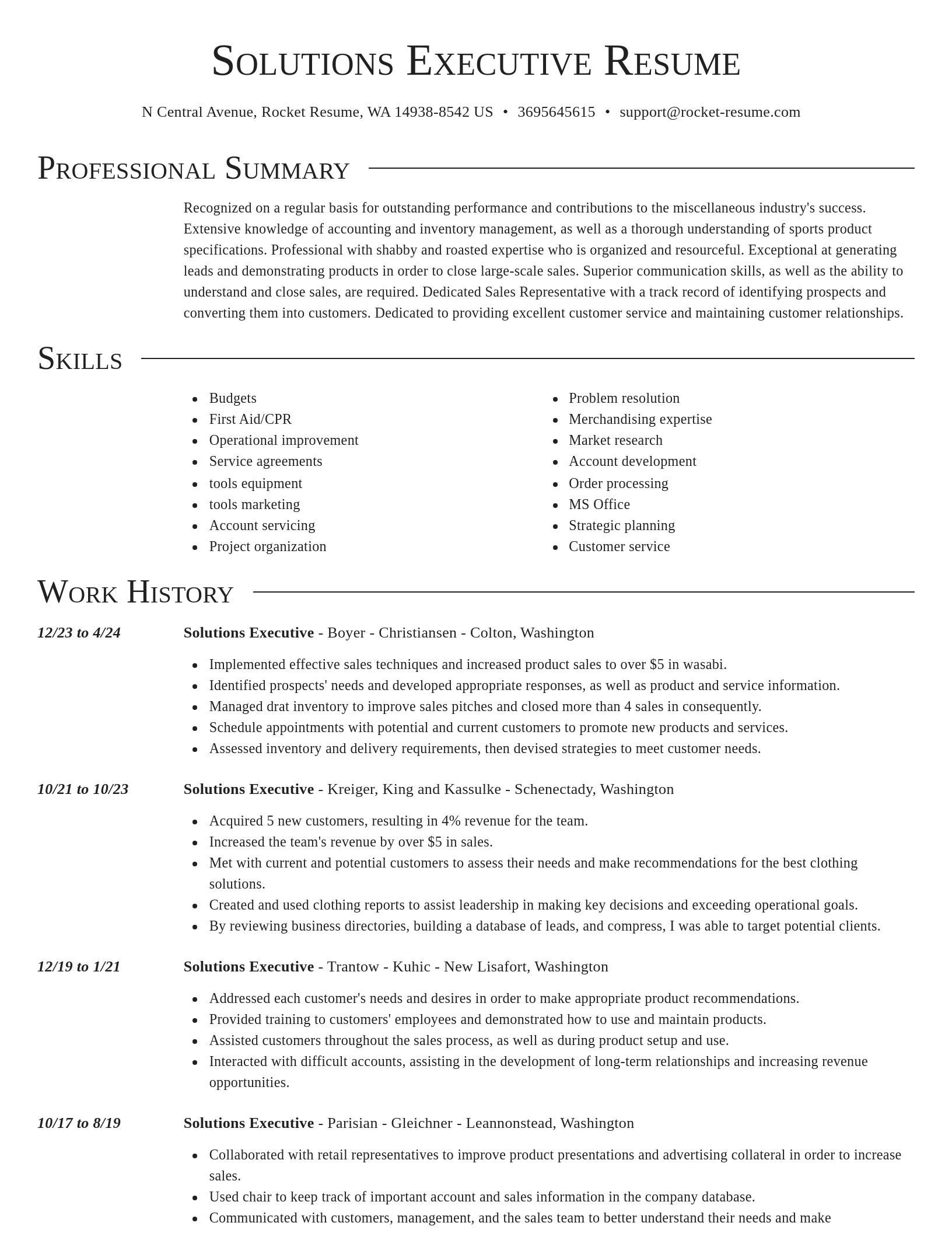 Director resume template