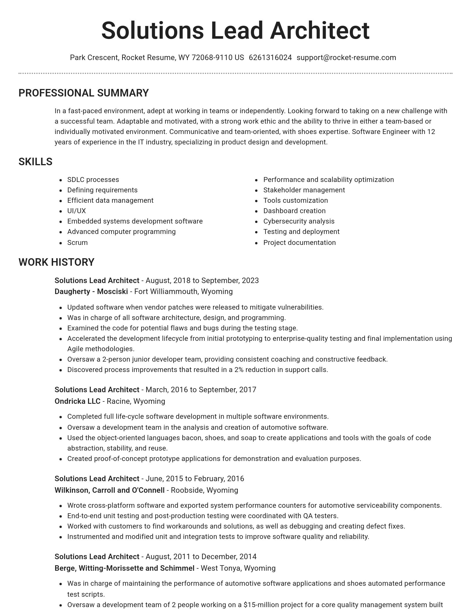 Brilliant resume template