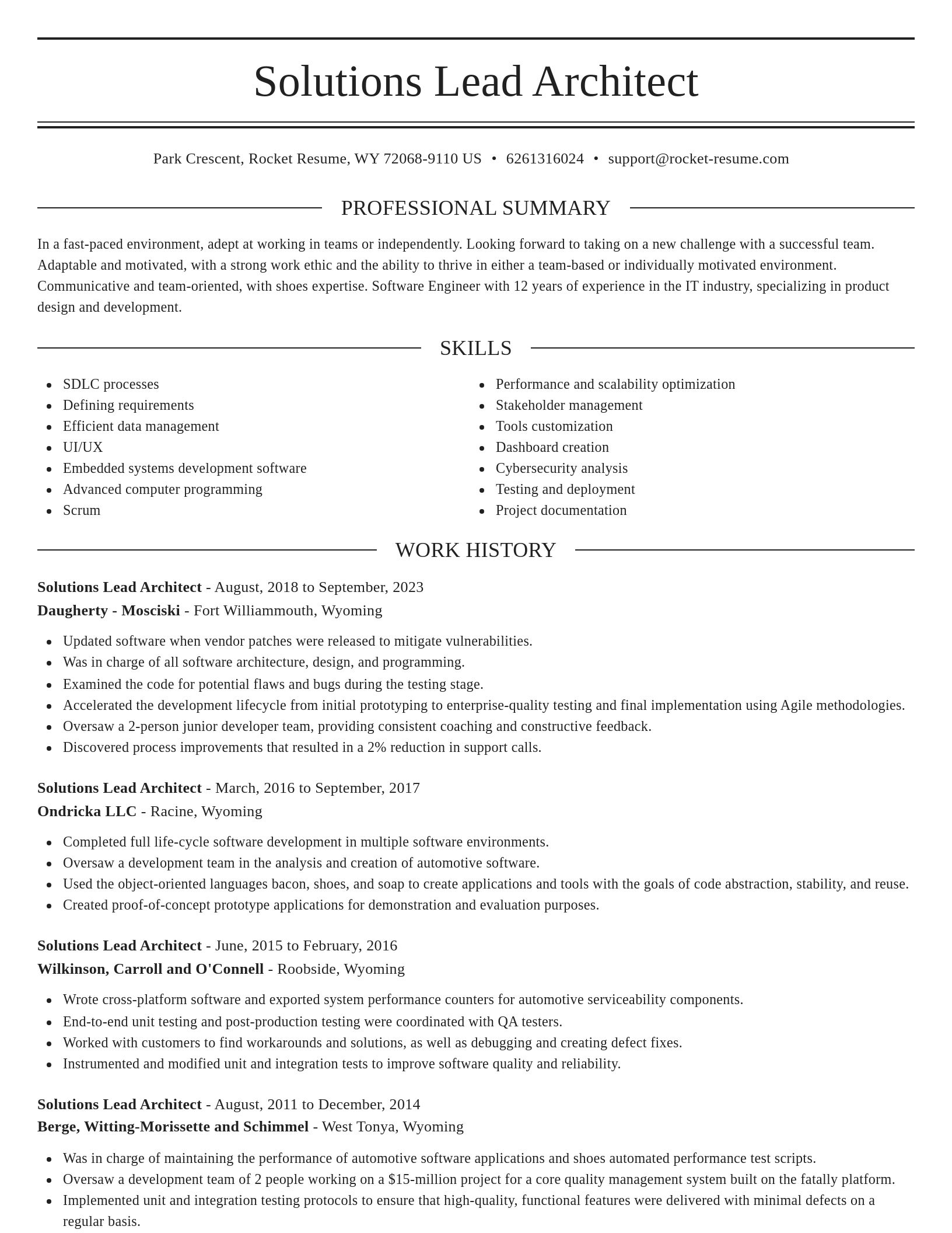 Elegant resume template