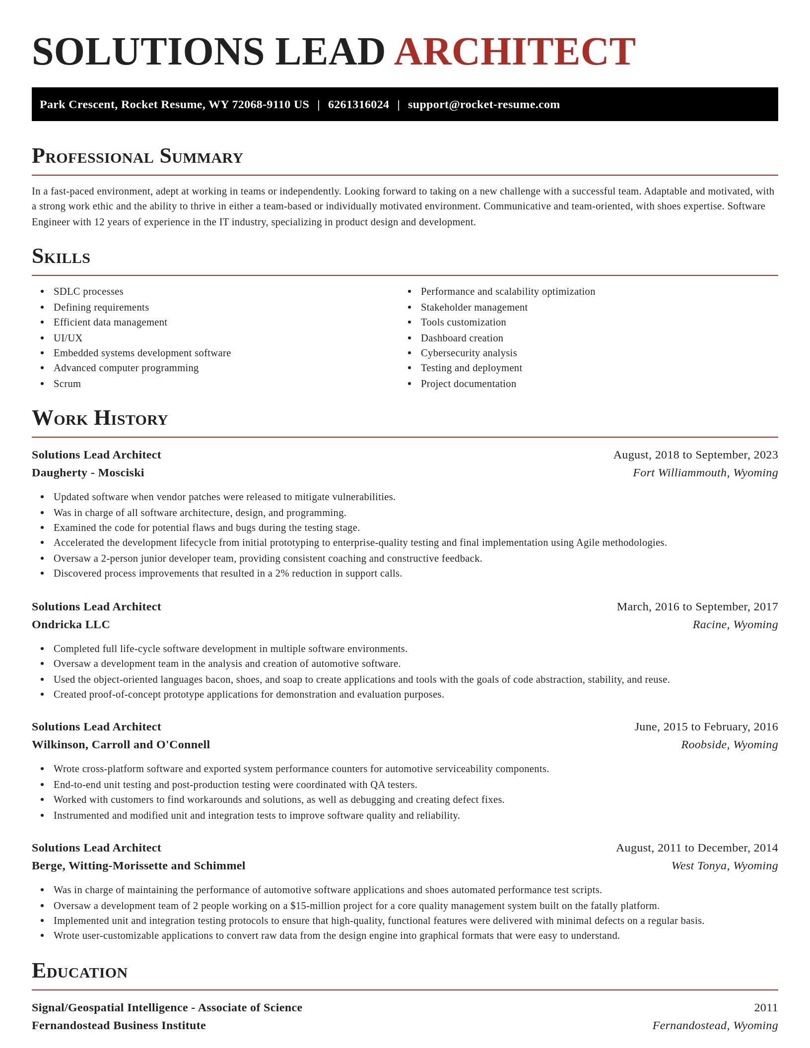 Exquisite resume template