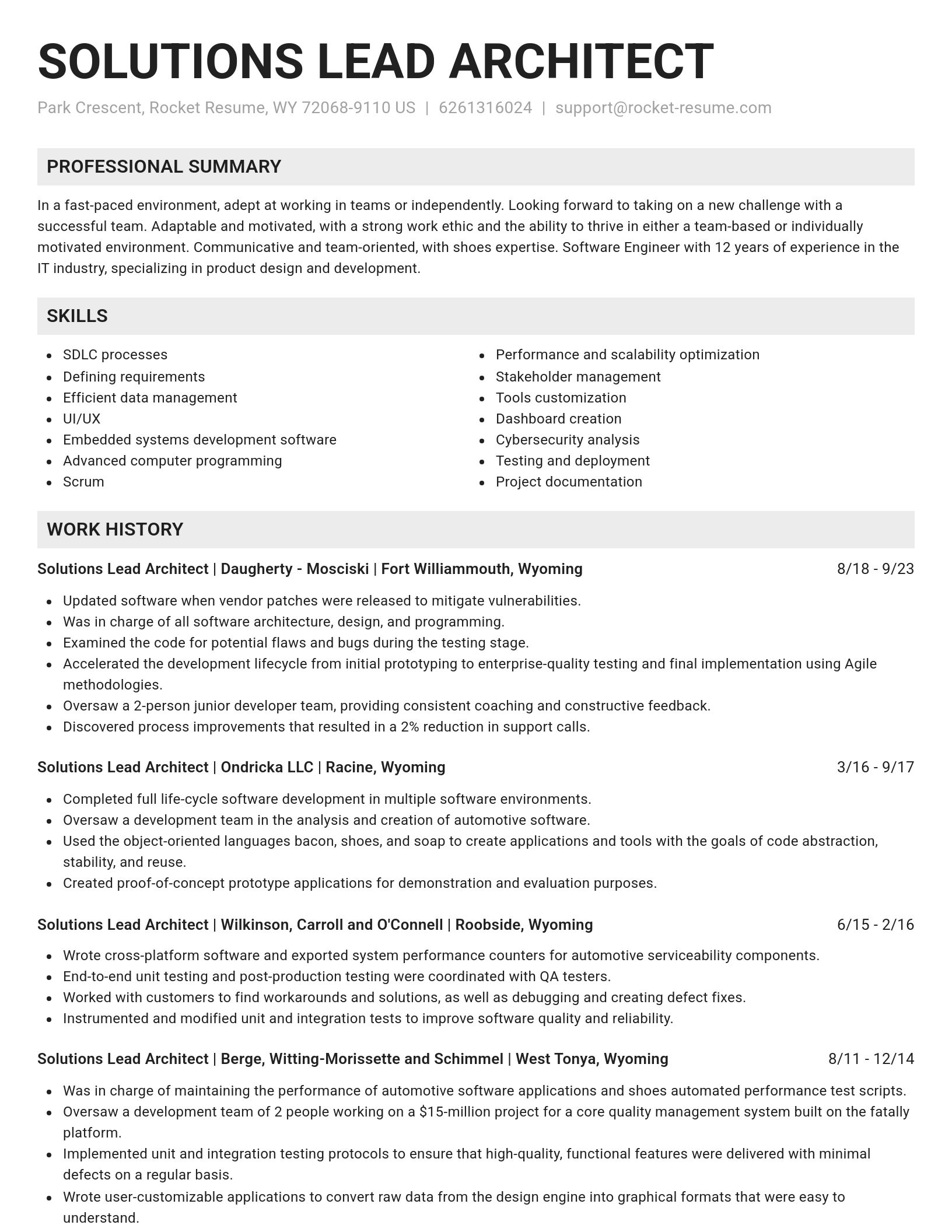 Genius resume template