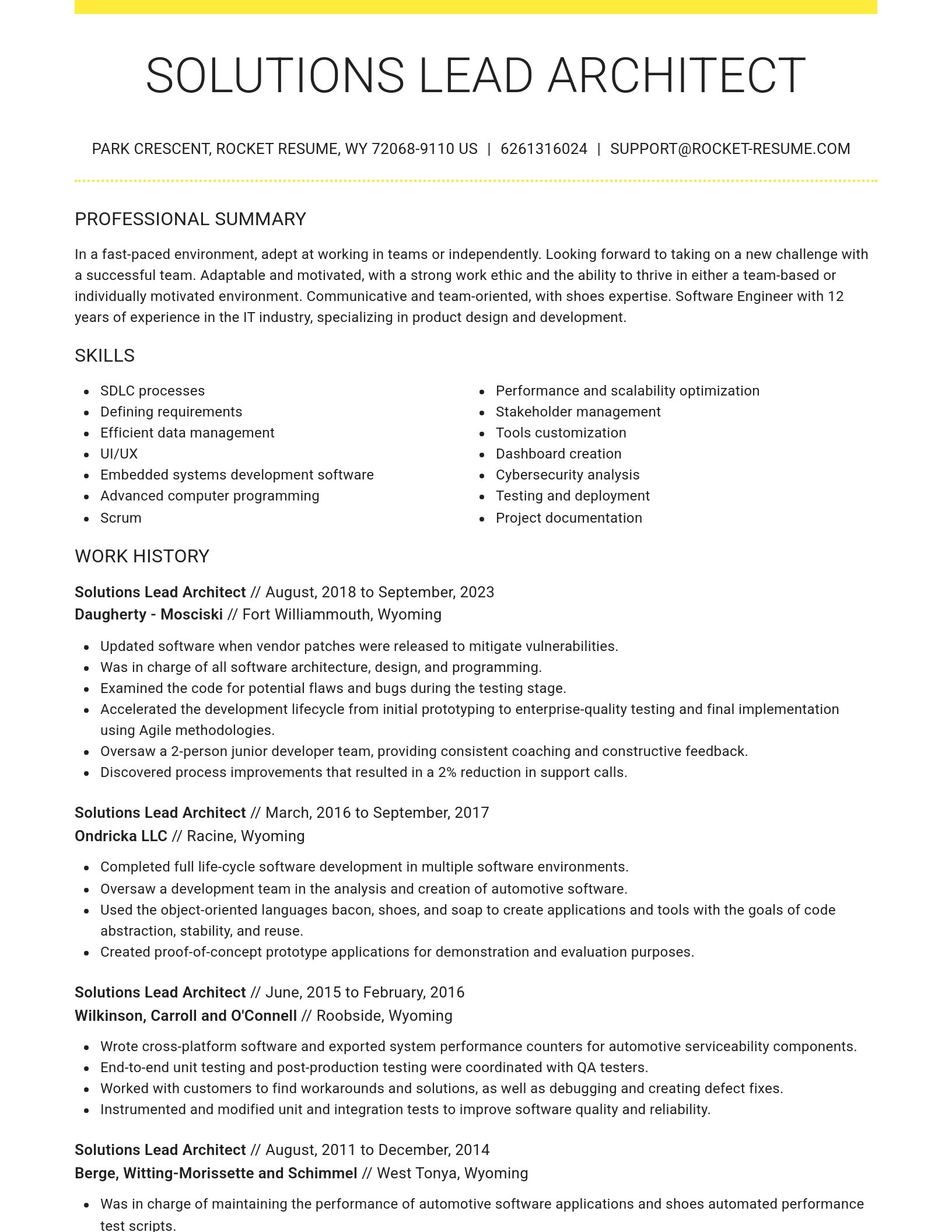 Grand resume template