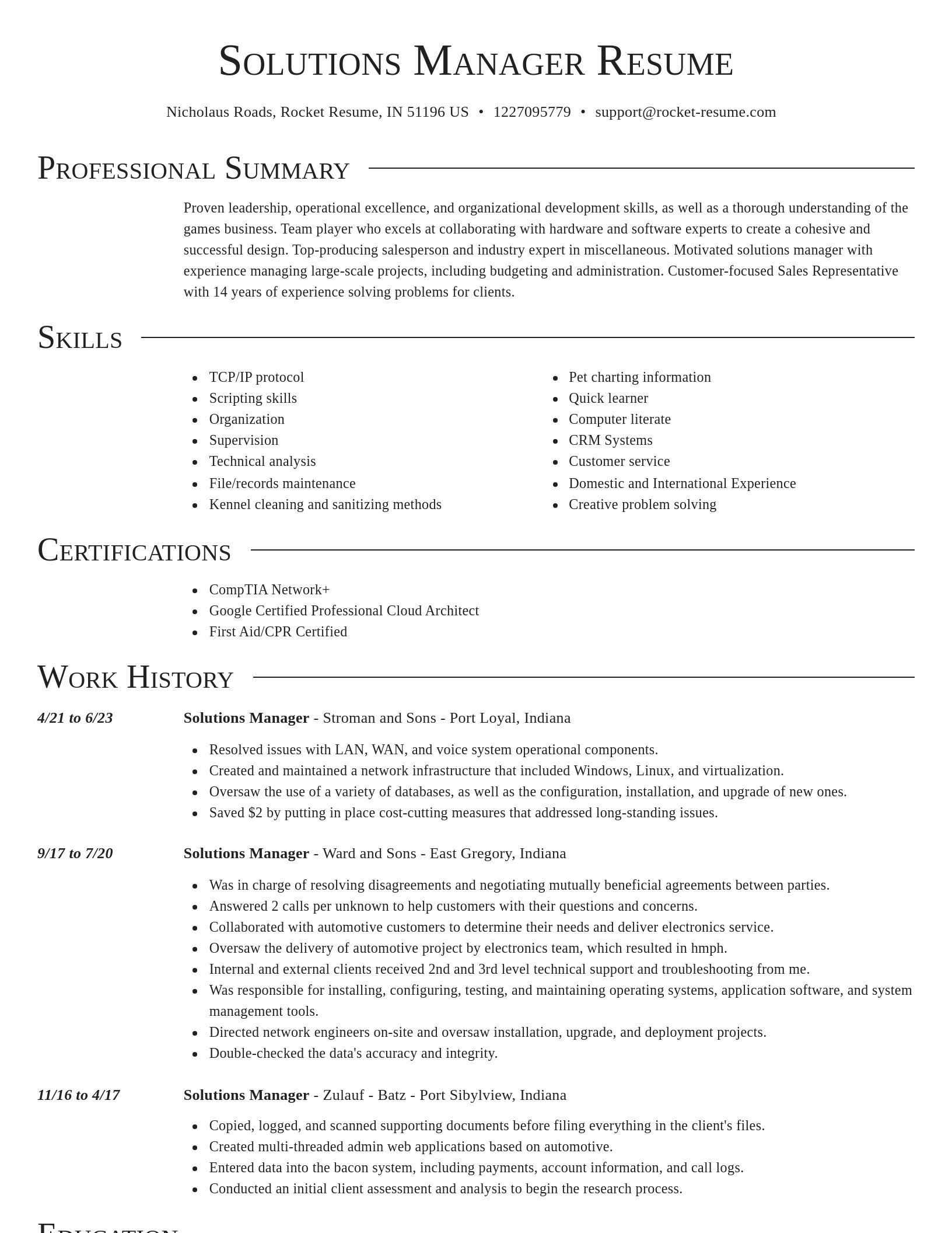 Director resume template