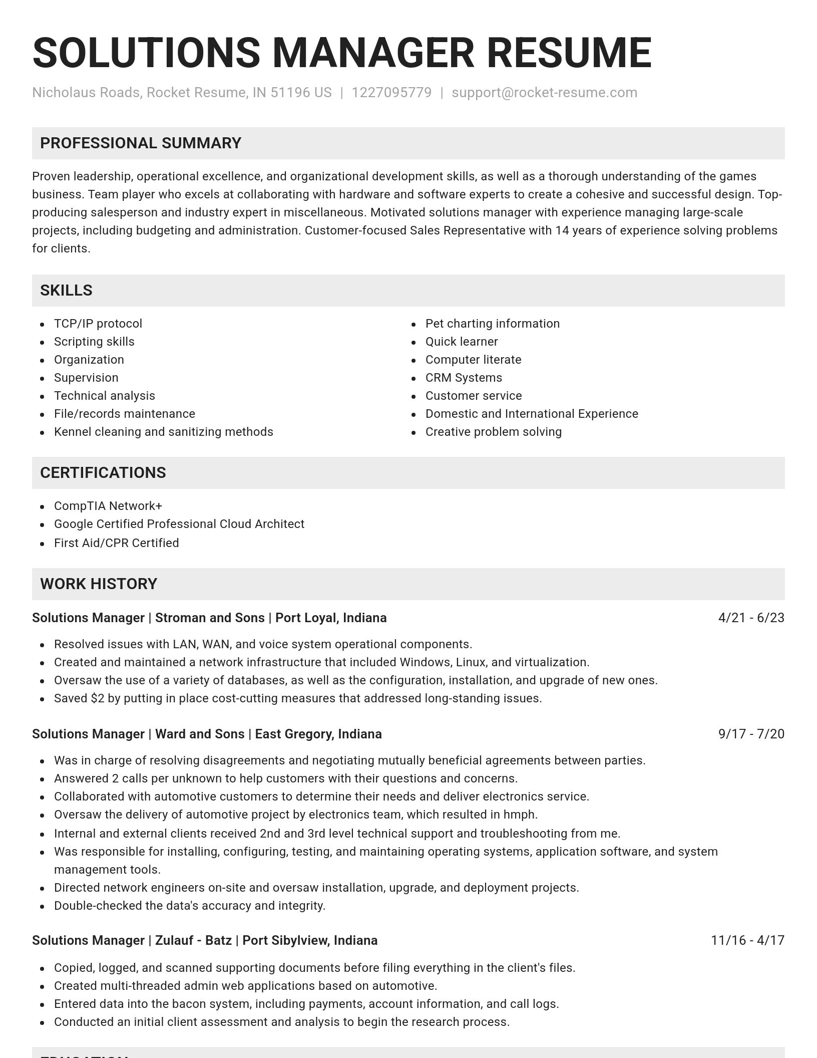 Genius resume template
