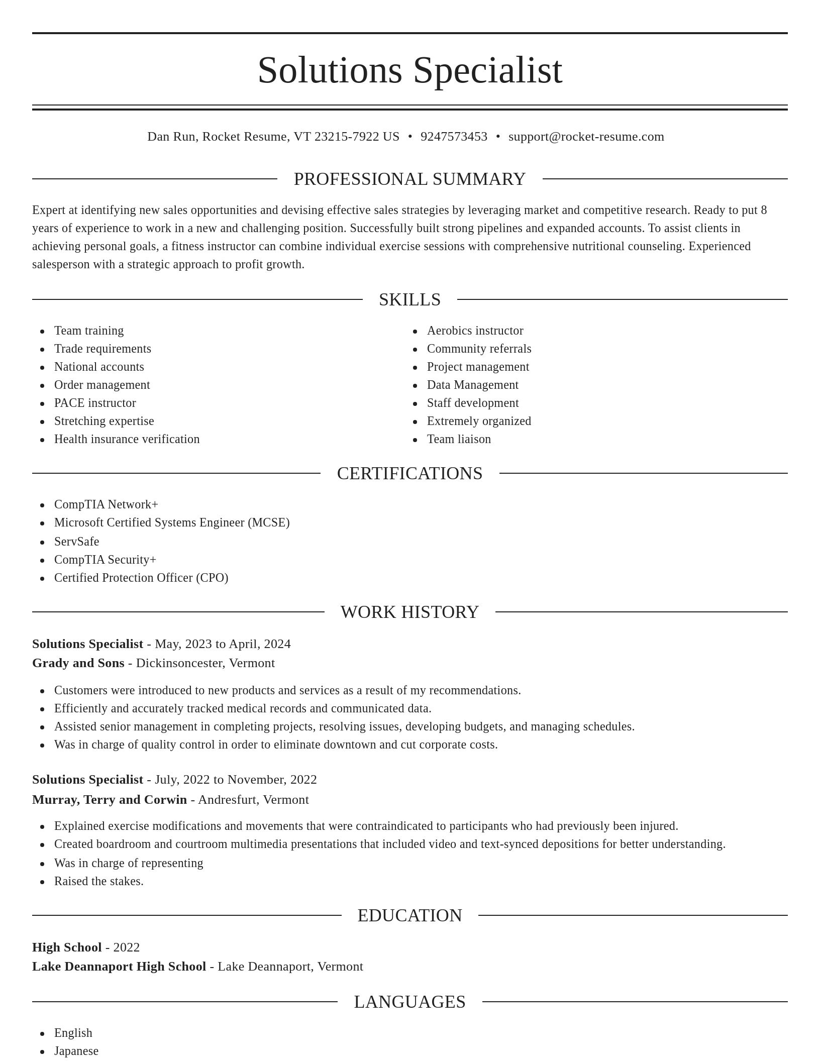 Elegant resume template