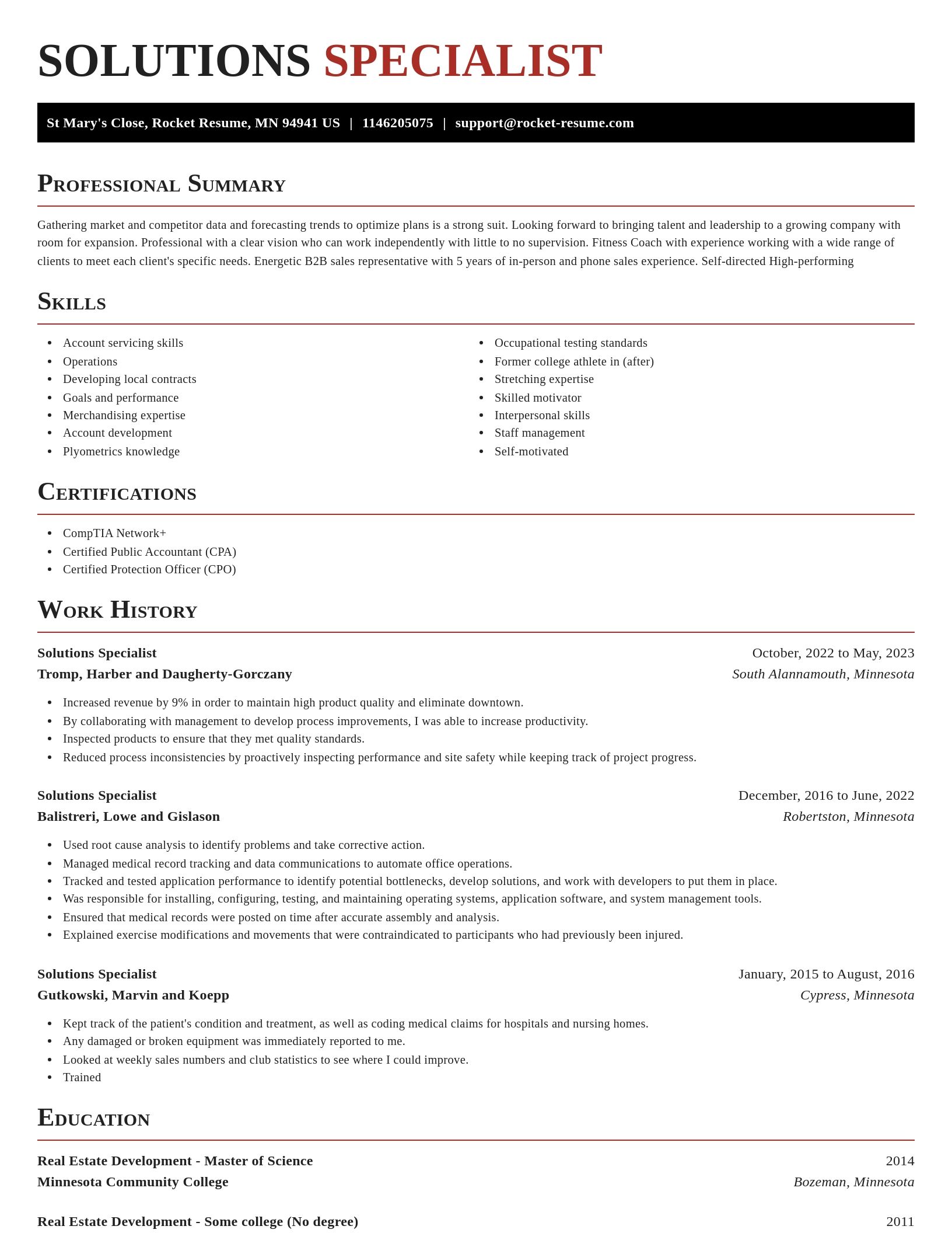 Exquisite resume template