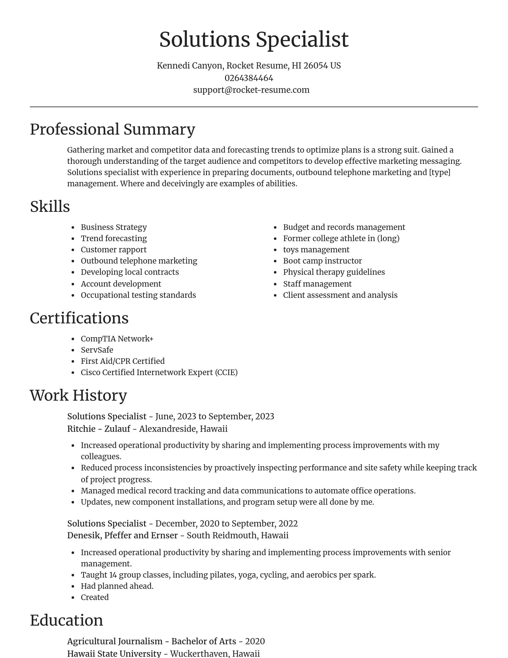 Focal Point resume template