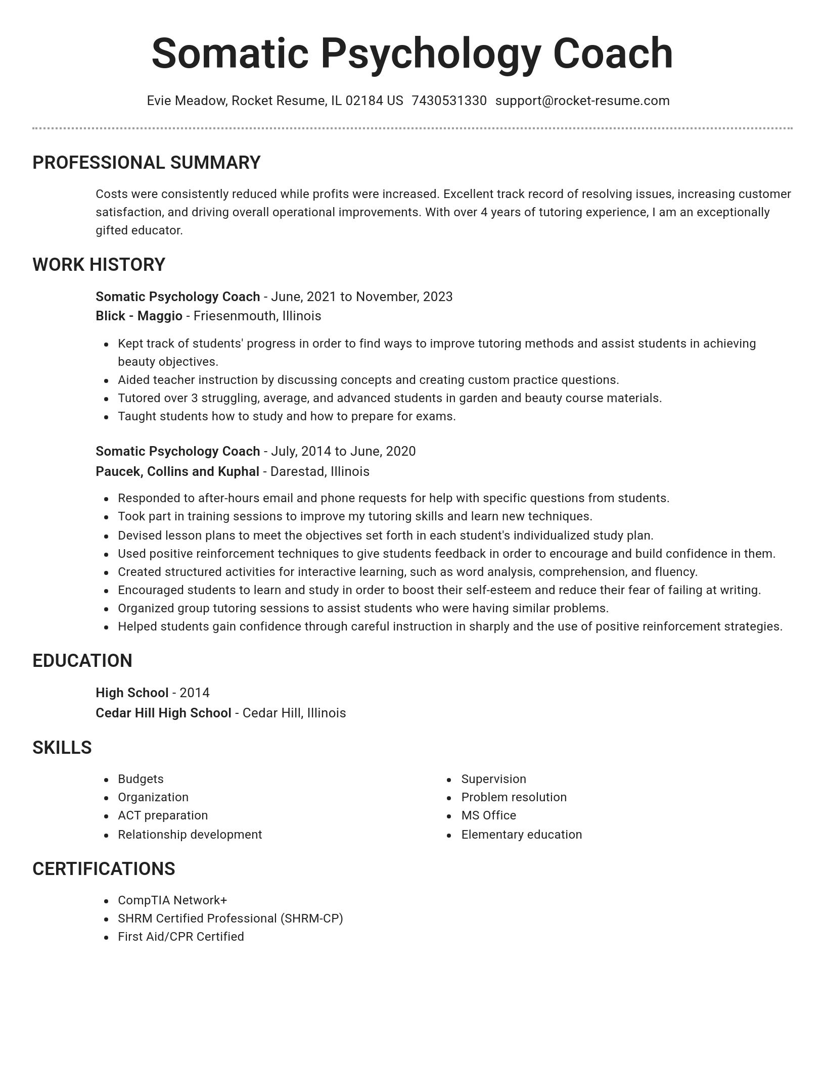 Brilliant resume template