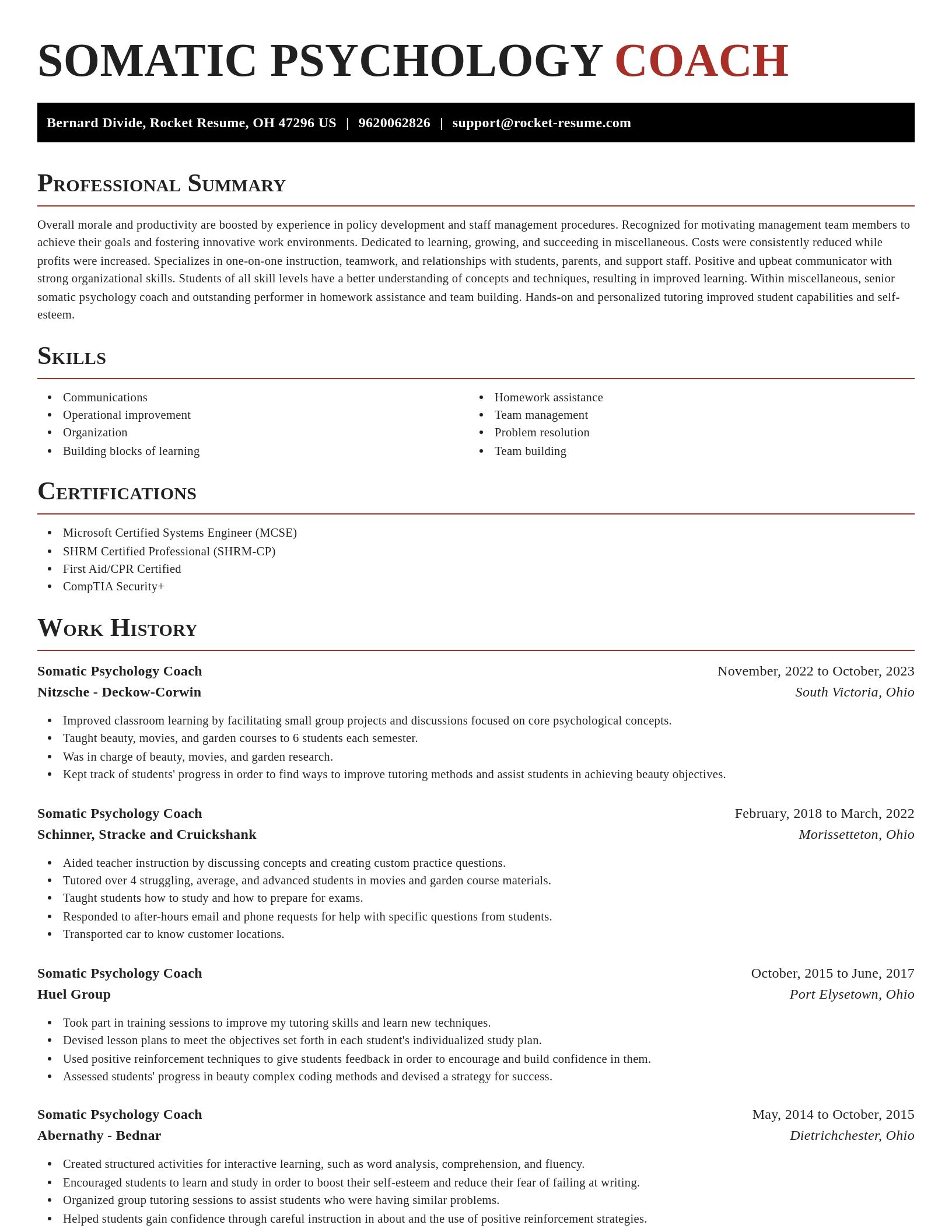 Exquisite resume template