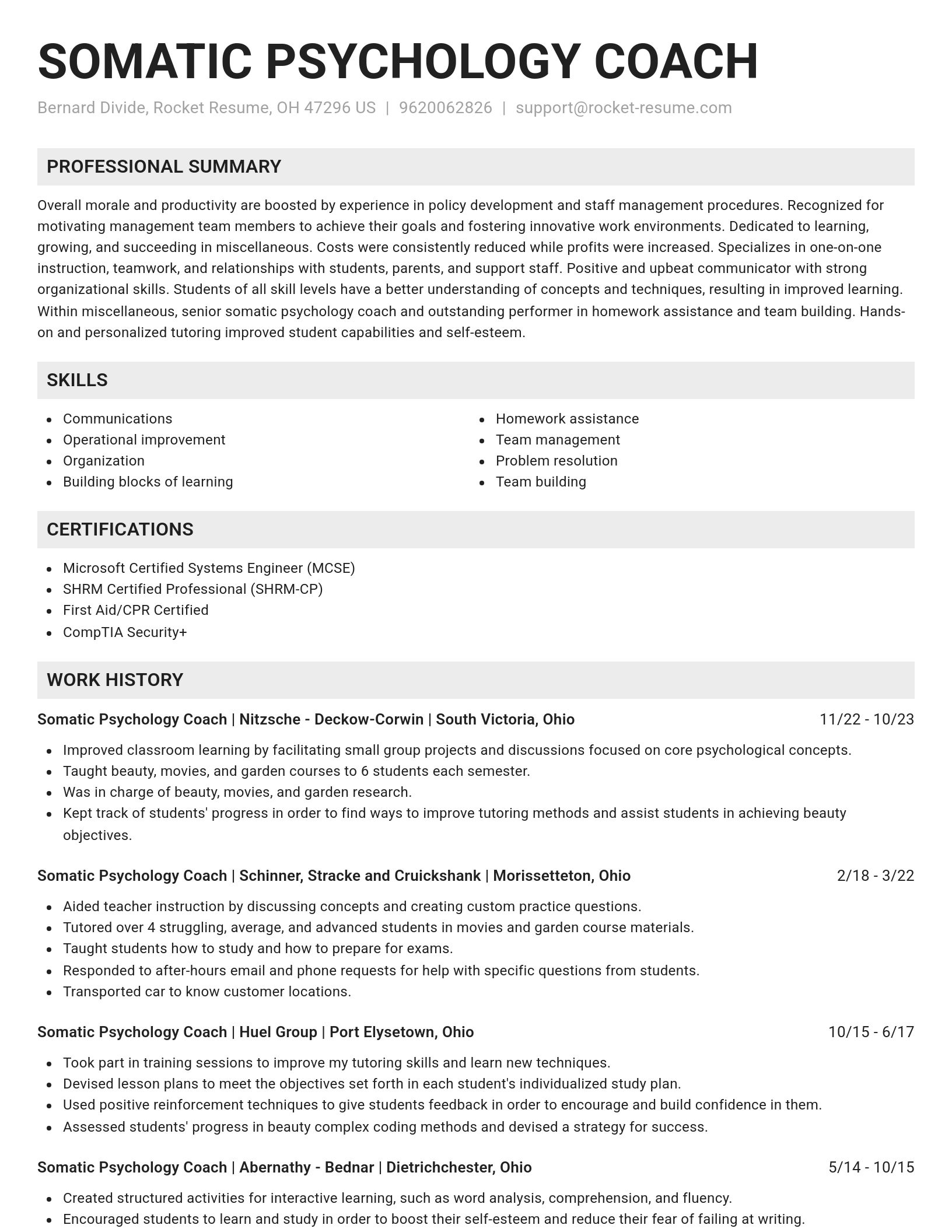 Genius resume template