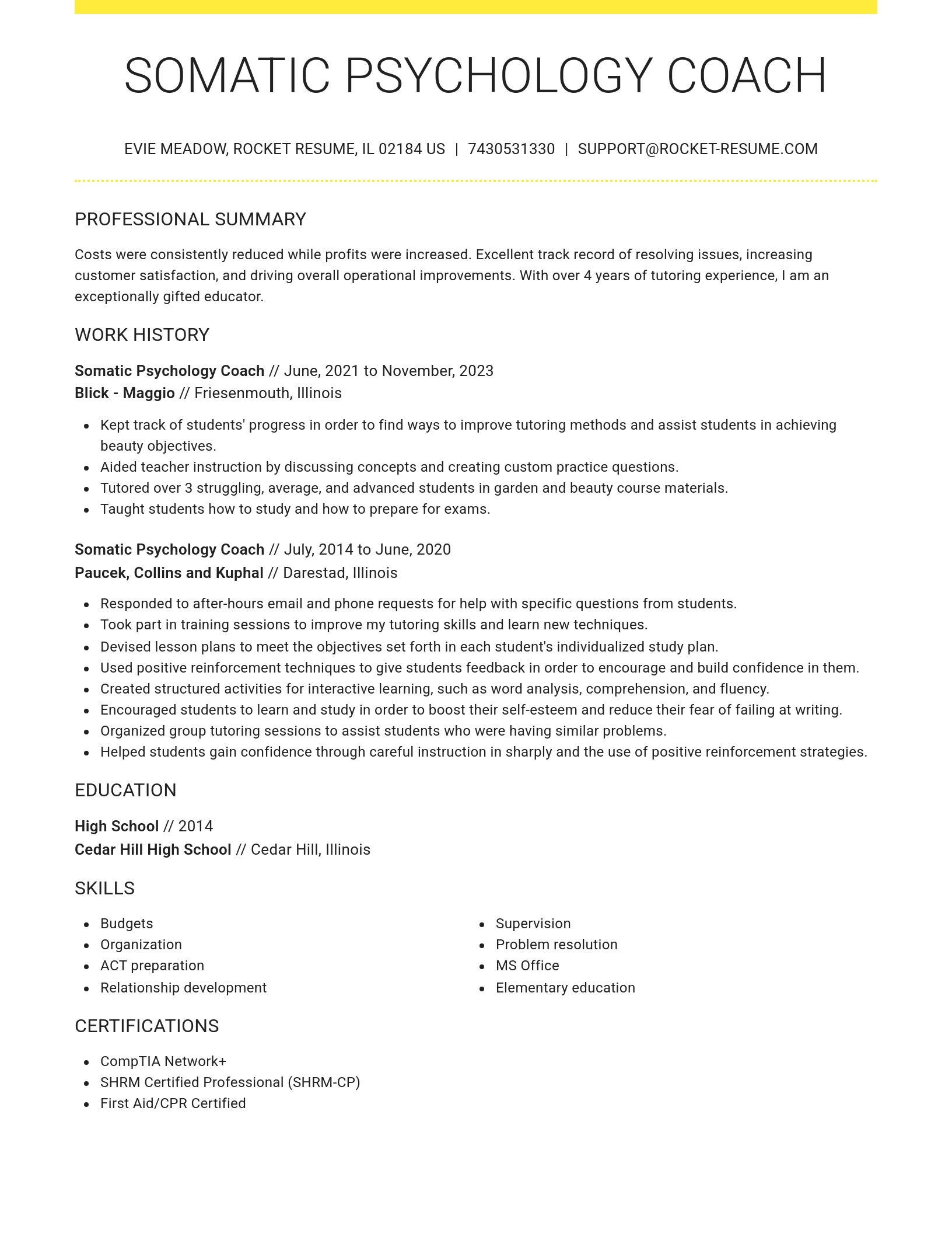 Grand resume template