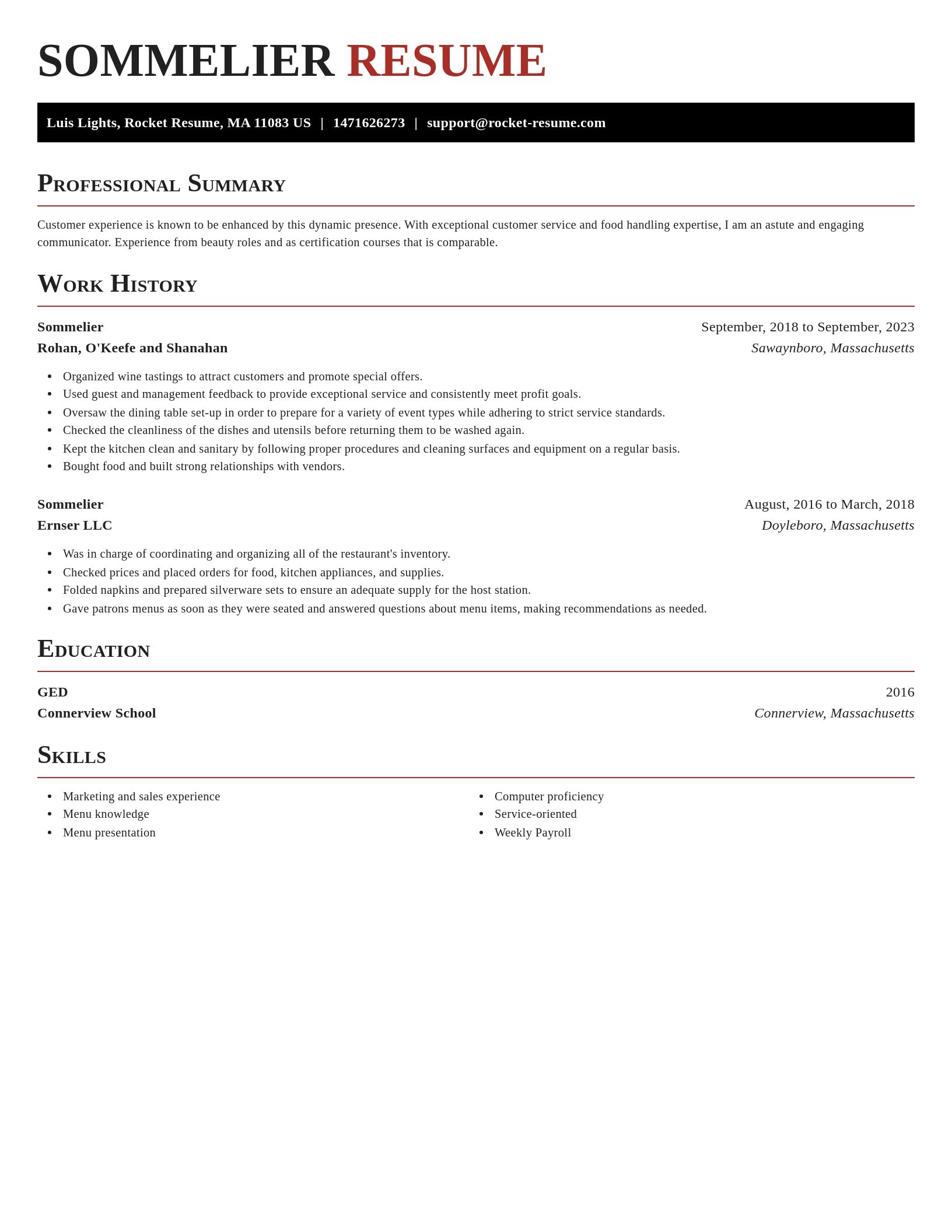 Exquisite resume template