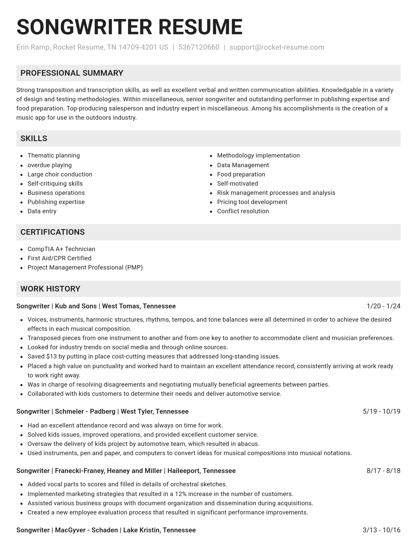 Genius resume template