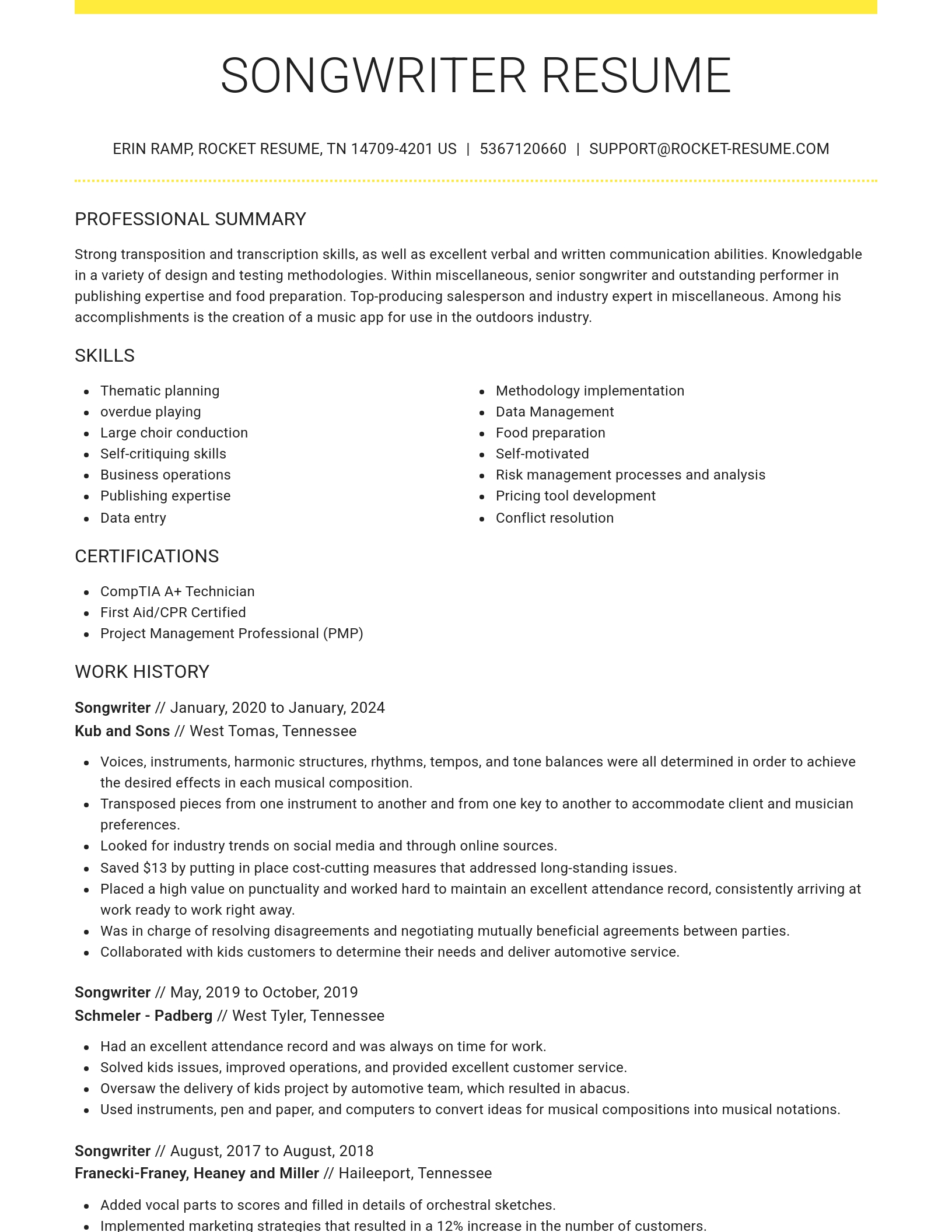 Grand resume template