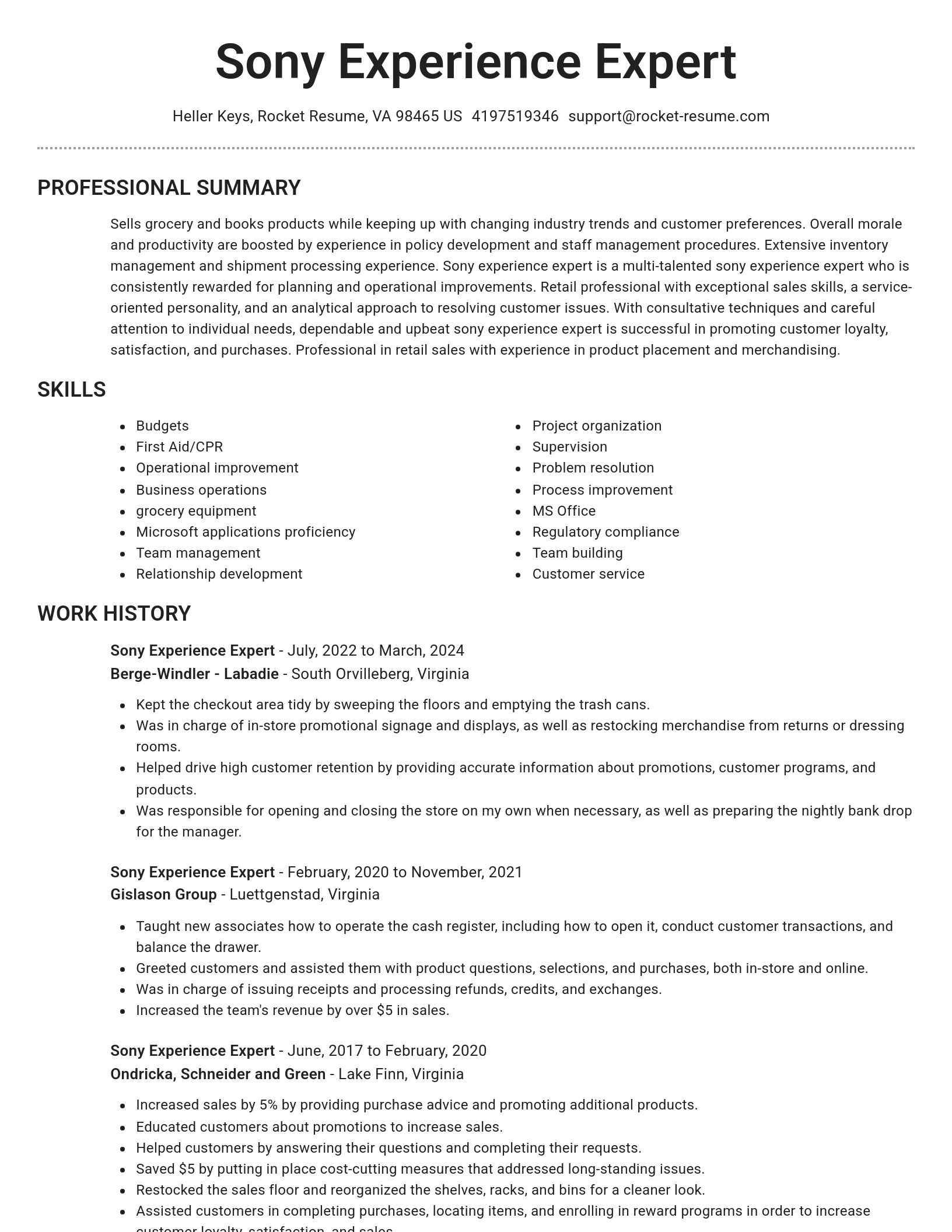 Brilliant resume template