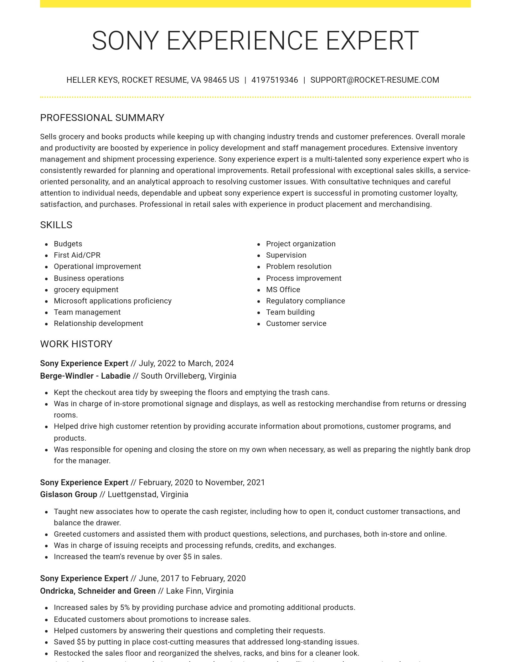 Grand resume template